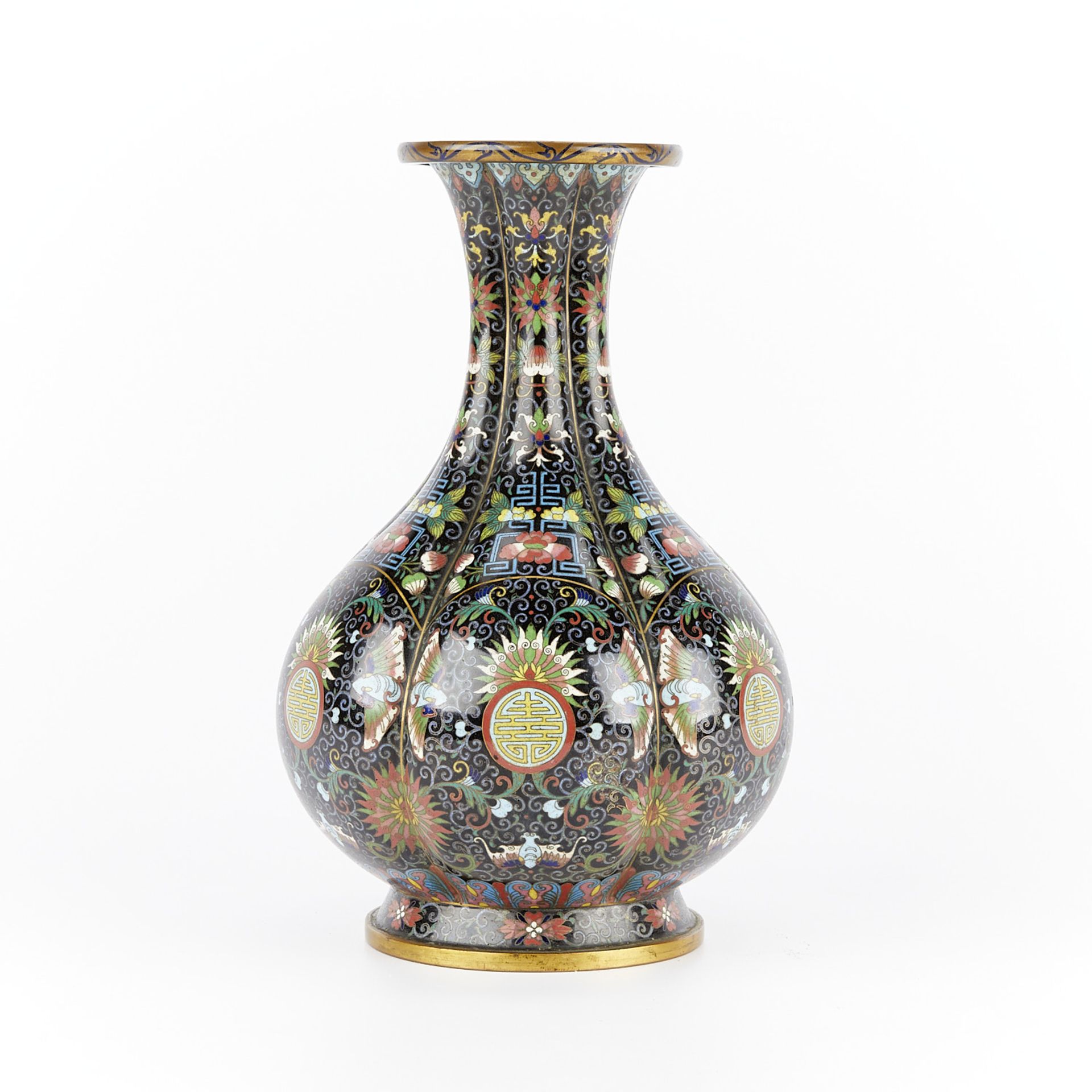 Late Qing Chinese Cloisonne Vase - Bild 4 aus 8