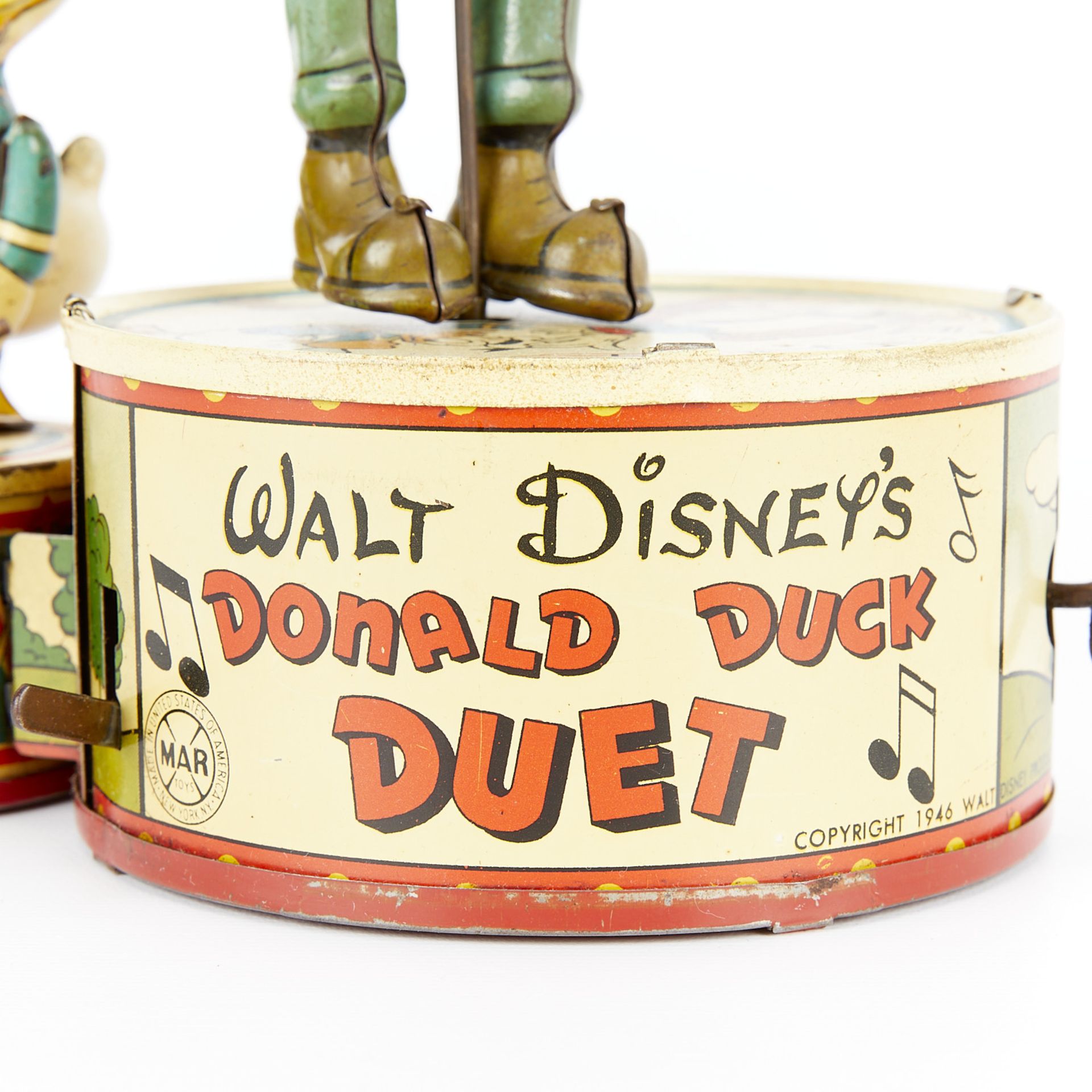 Marx "Disney's Donald Duck Duet" Tin Wind-up Toy - Image 2 of 11