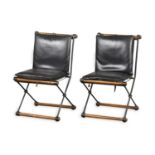 Pair Cleo Baldon MCM Wrought Iron Chairs