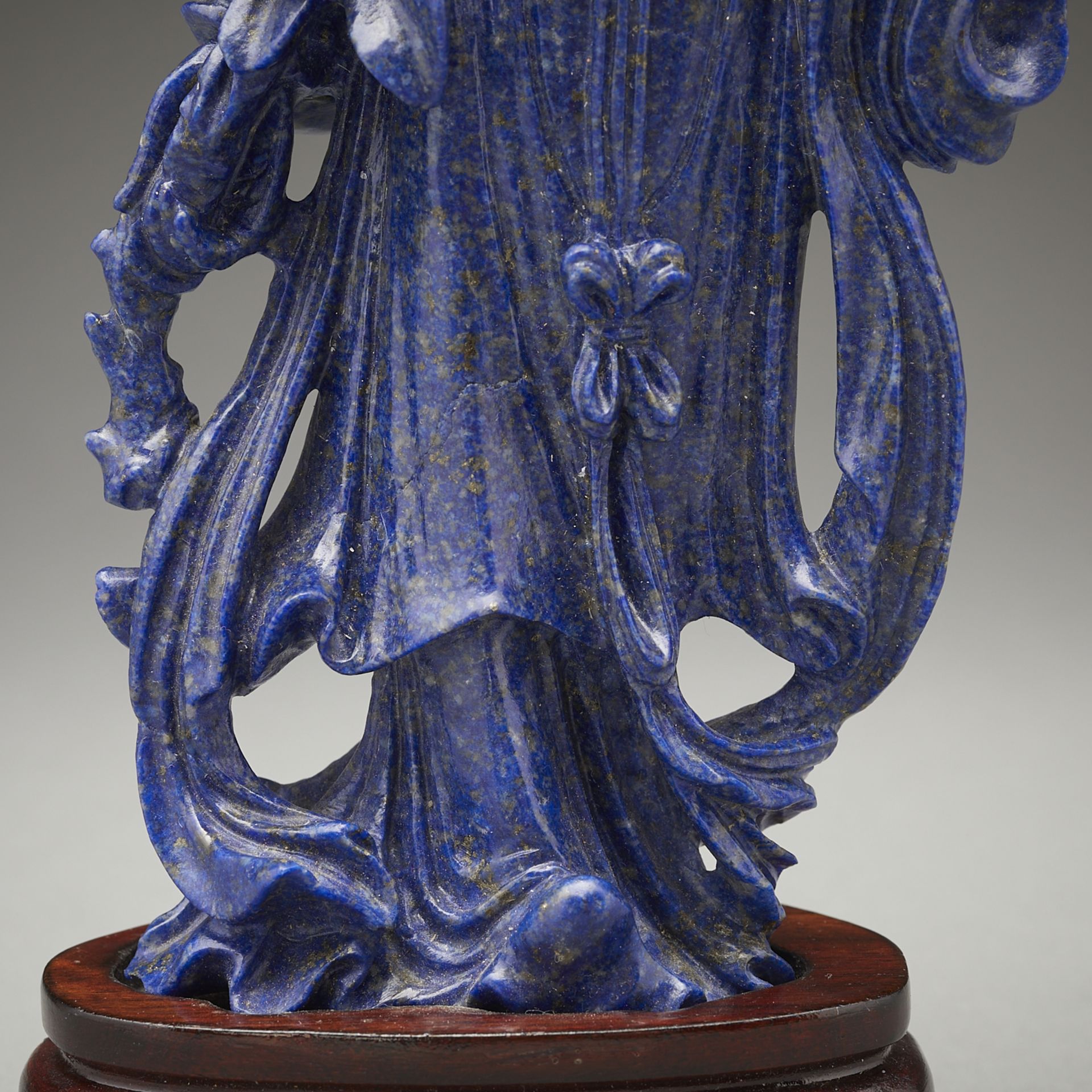 Chinese Carved Lapis Lazuli Chang'e Figure - Image 9 of 10