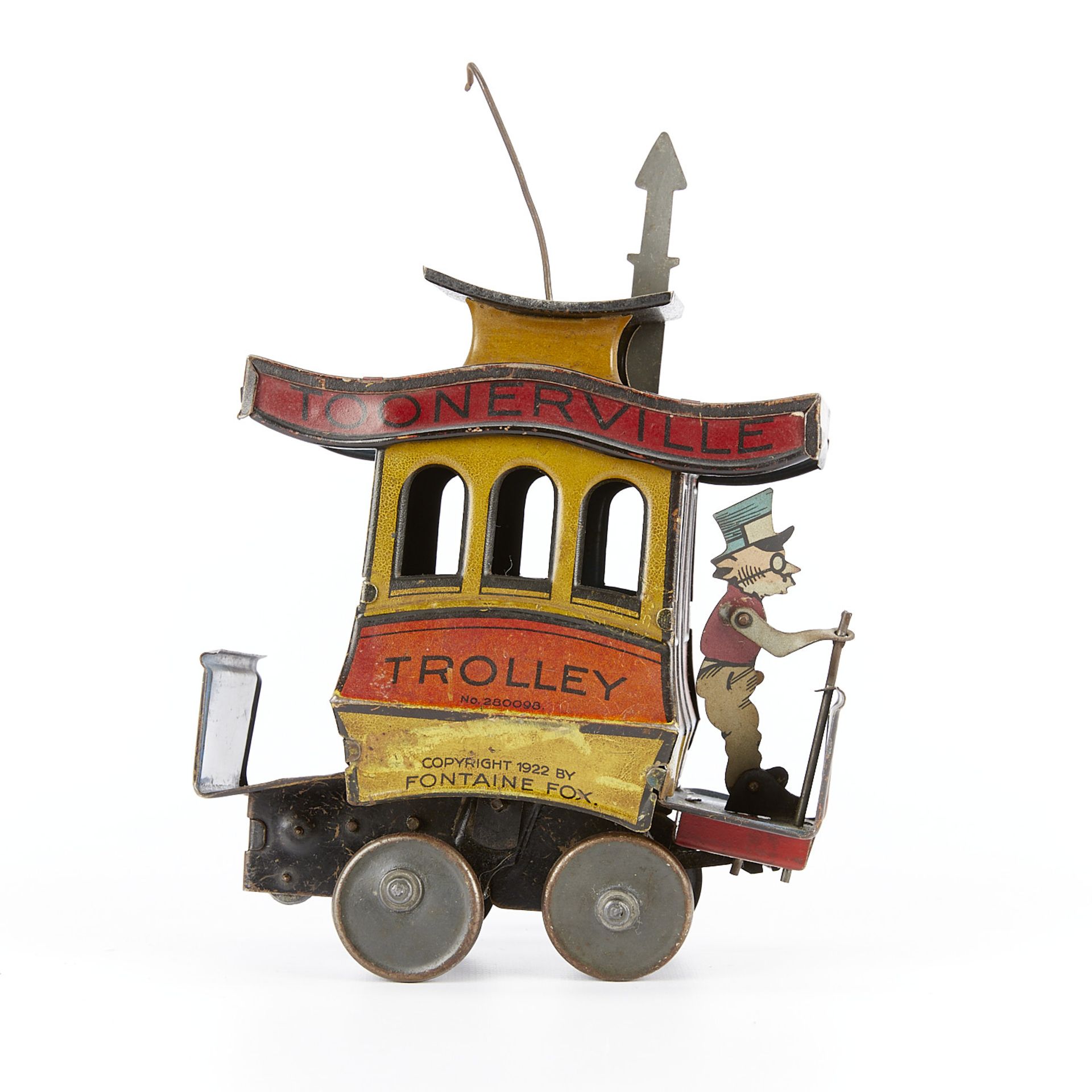 Fontaine Fox German Toonerville Trolley Tin Toy - Image 5 of 10