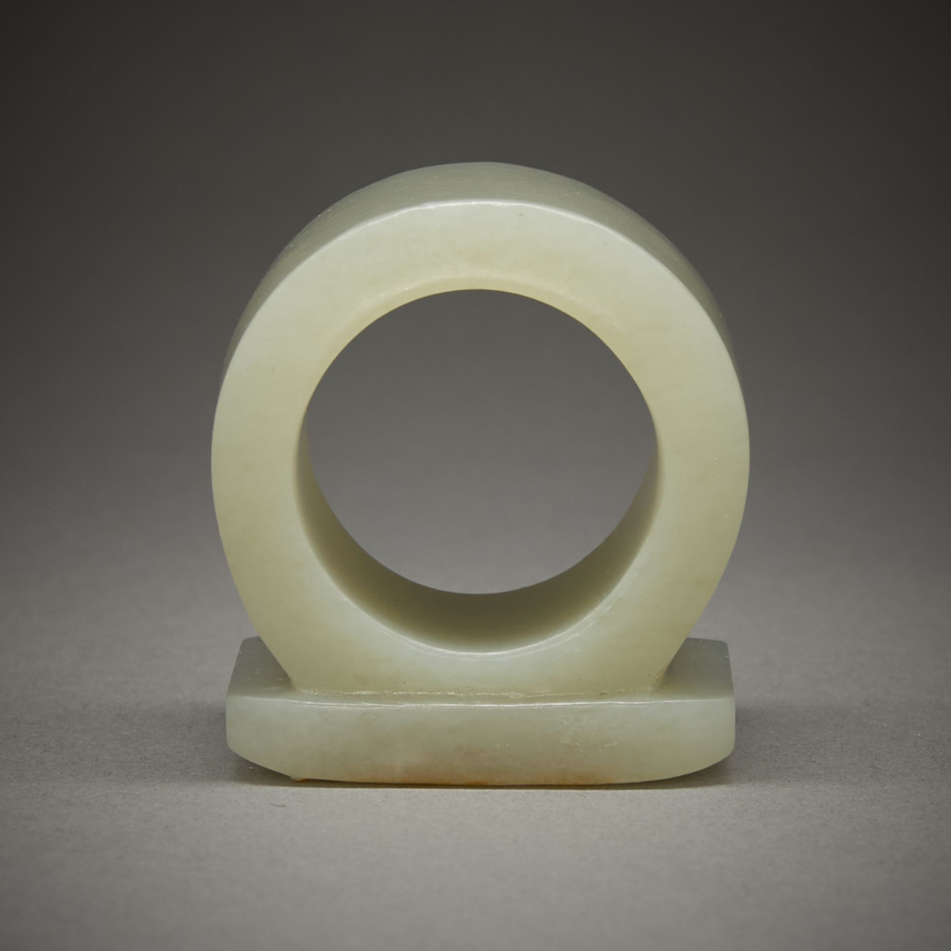Chinese Carved Jade Archer's Ring w/ Beast - Image 7 of 9