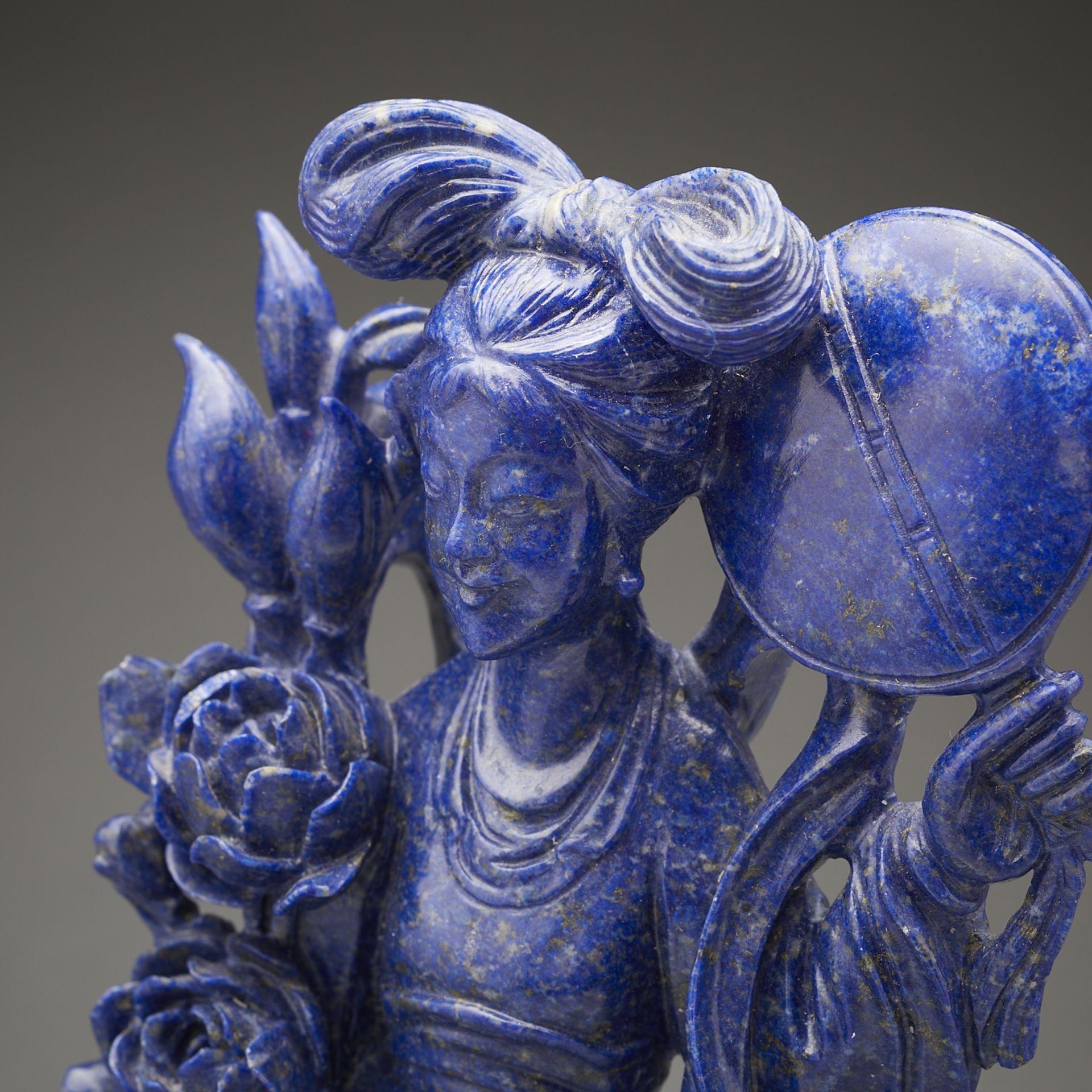 Chinese Carved Lapis Lazuli Chang'e Figure - Image 2 of 10