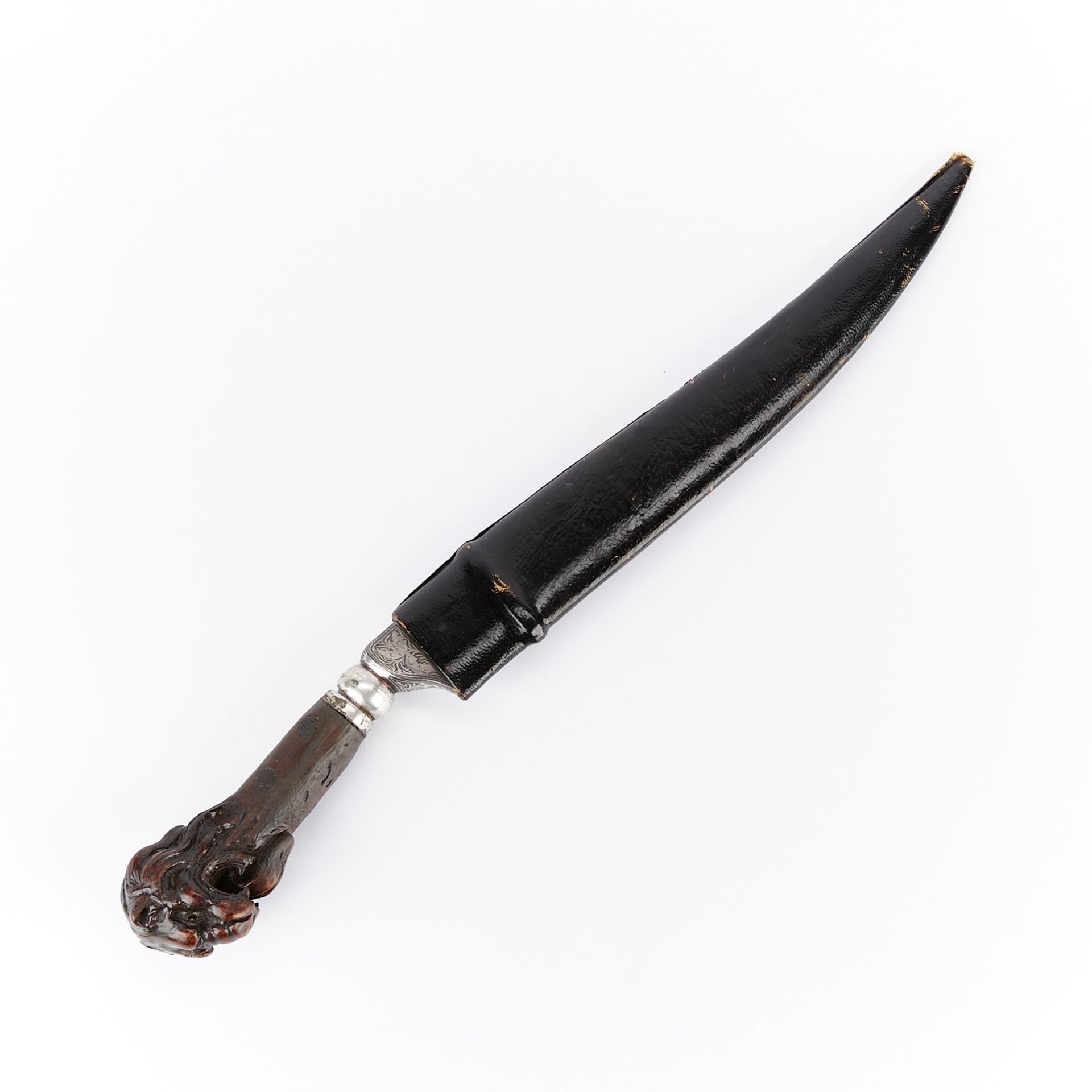 Middle Eastern Mughal Damascus Steel Dagger - Image 5 of 11