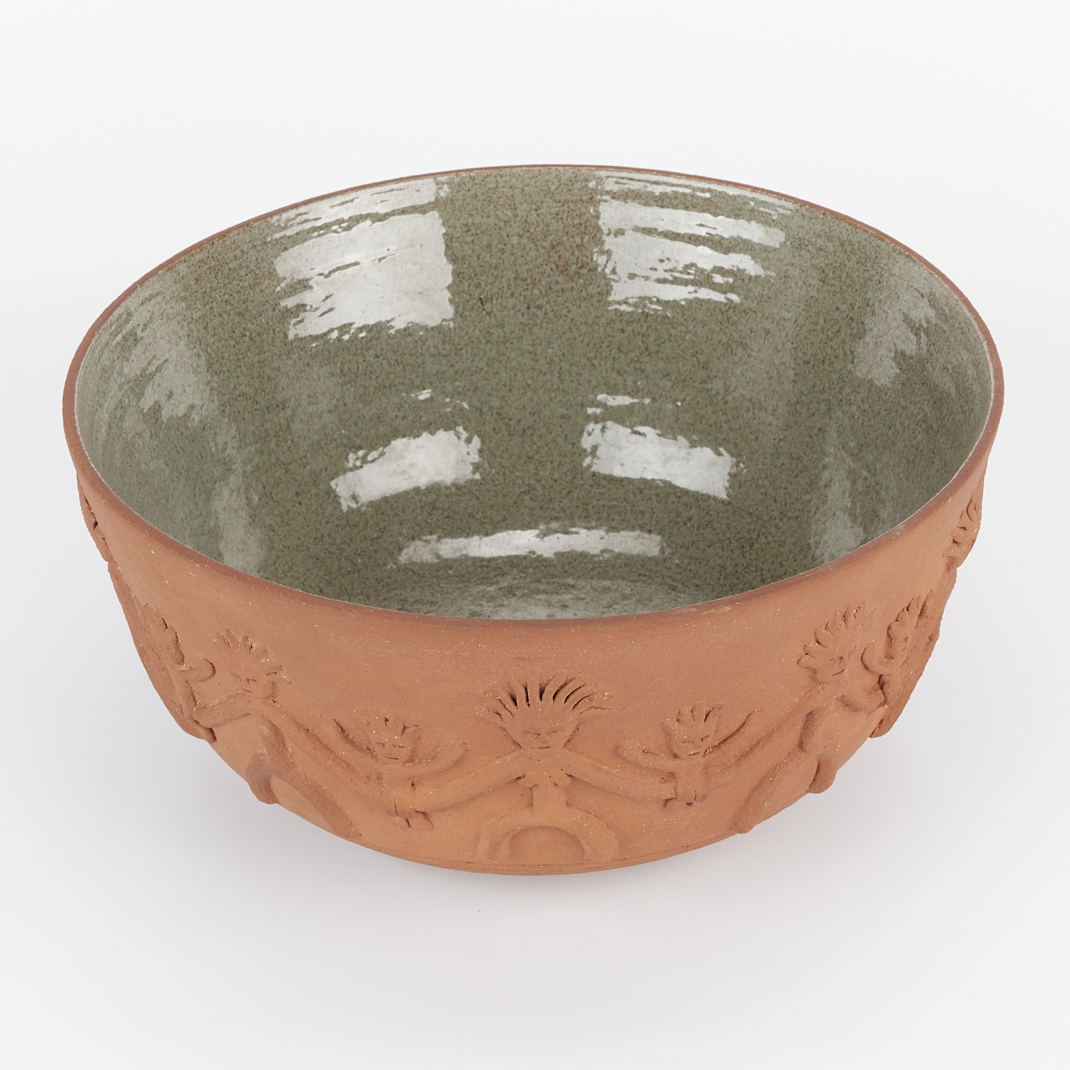 Edwin Scheier Ceramic Bowl w/ Applied Decoration - Image 2 of 13