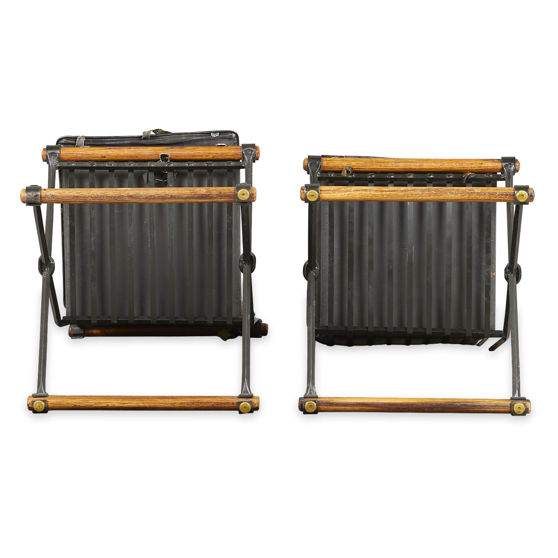 Pair Cleo Baldon MCM Wrought Iron Chairs - Image 8 of 10