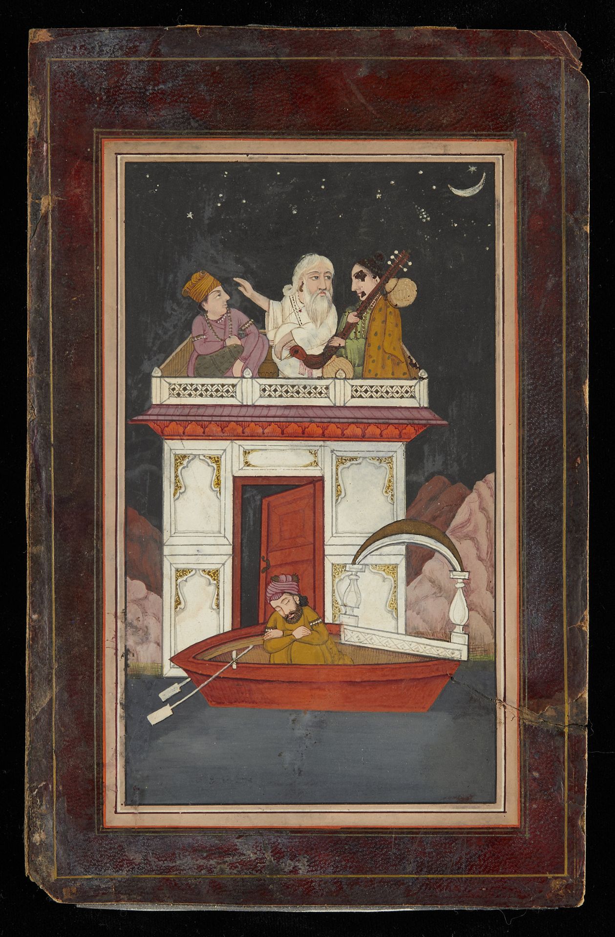 Likely Indian Manuscript Style Painting - Bild 3 aus 8