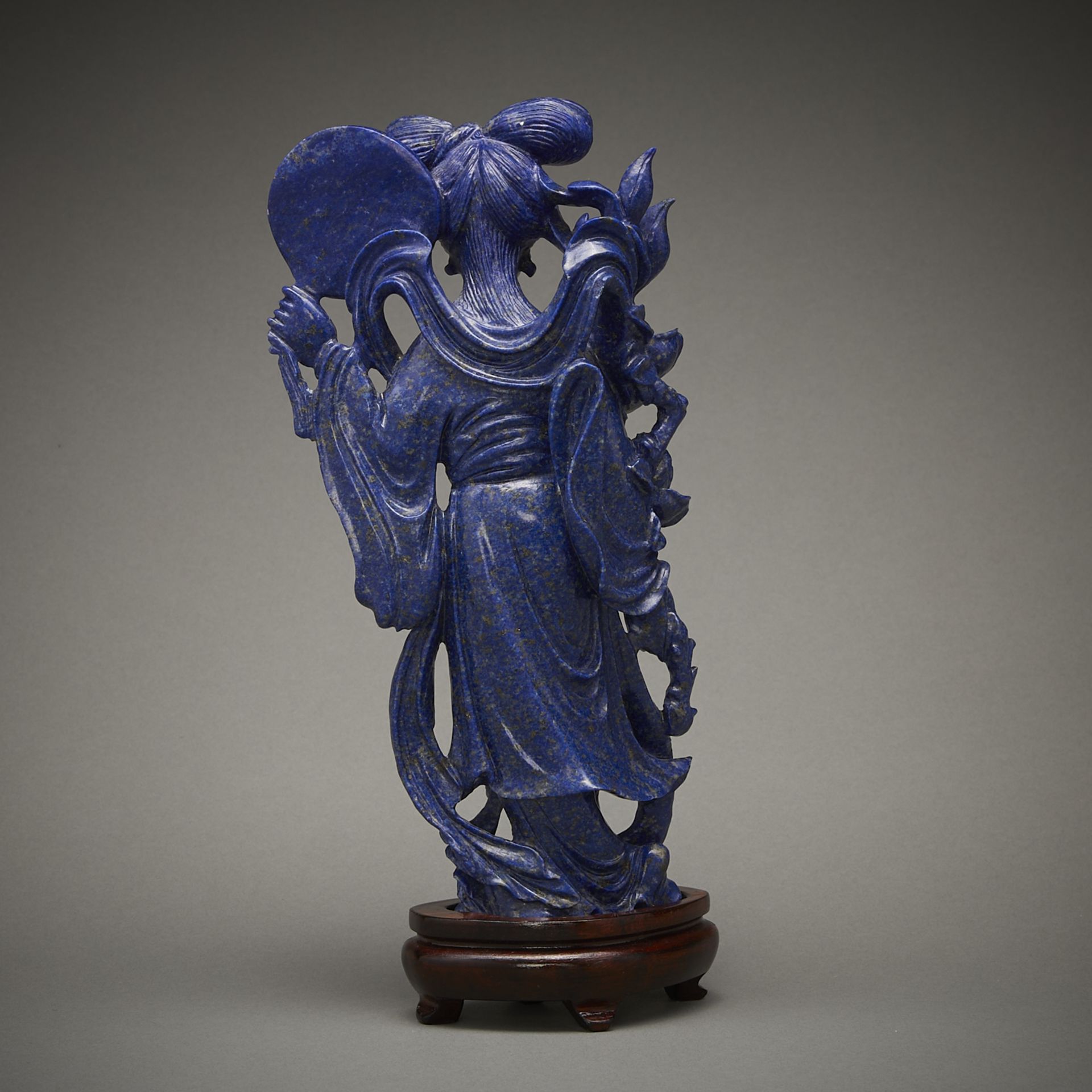 Chinese Carved Lapis Lazuli Chang'e Figure - Image 4 of 10