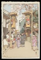 Hiroshi Yoshida "Country Holiday" Woodblock