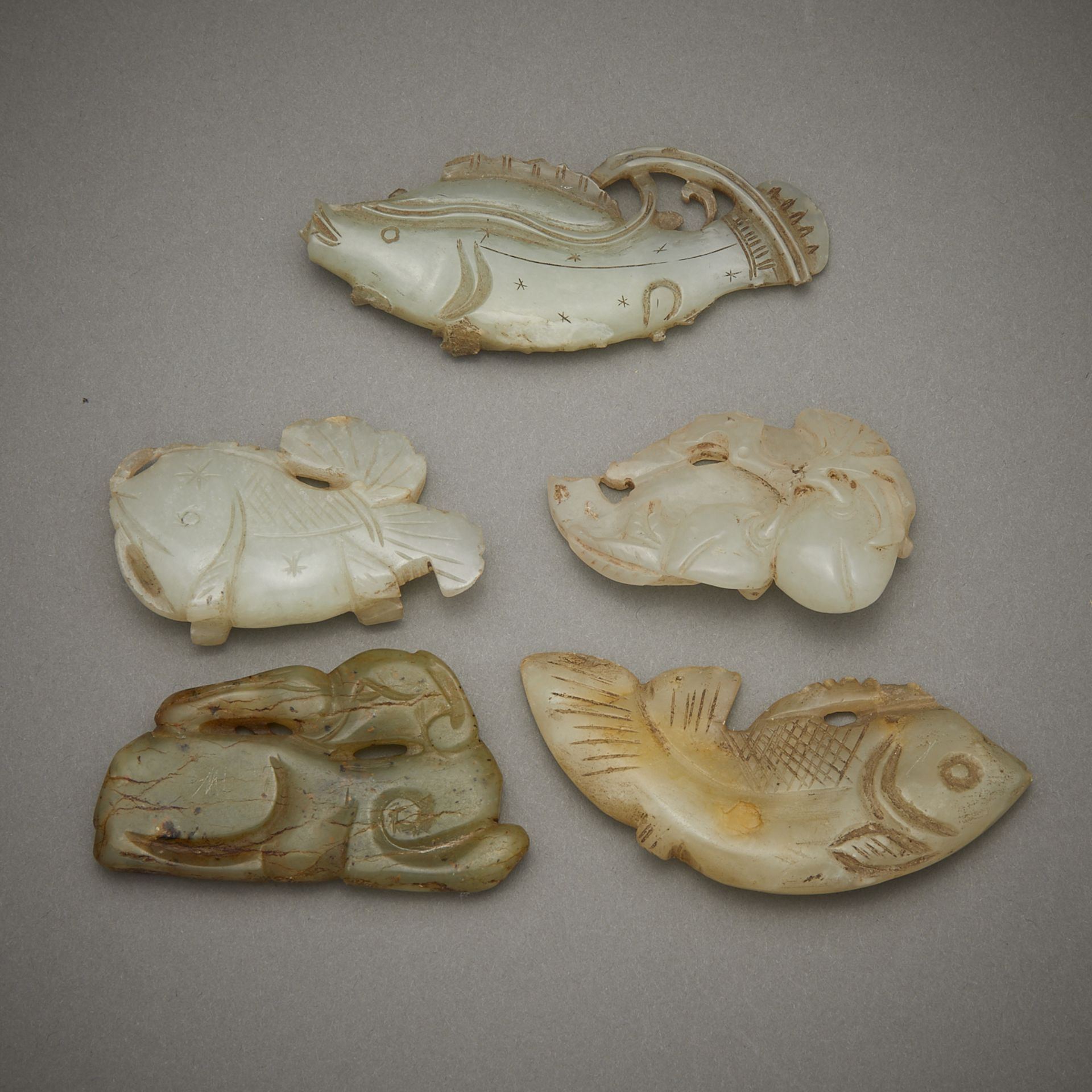 5 Pieces Chinese Jade Animals - Image 3 of 8