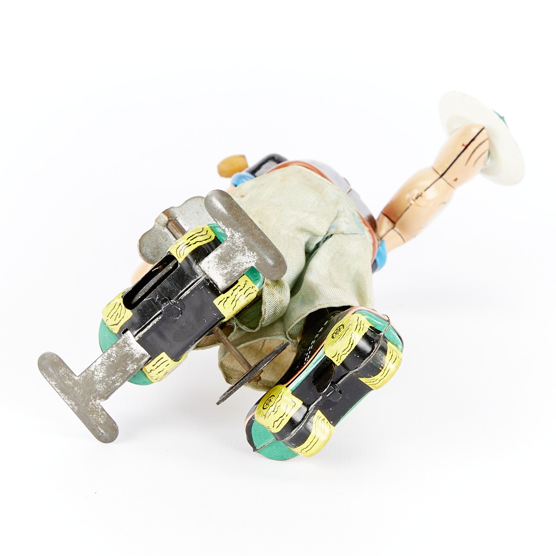 Marx Linemar Tin Wind-up Popeye Roller Skates Toy - Image 7 of 9