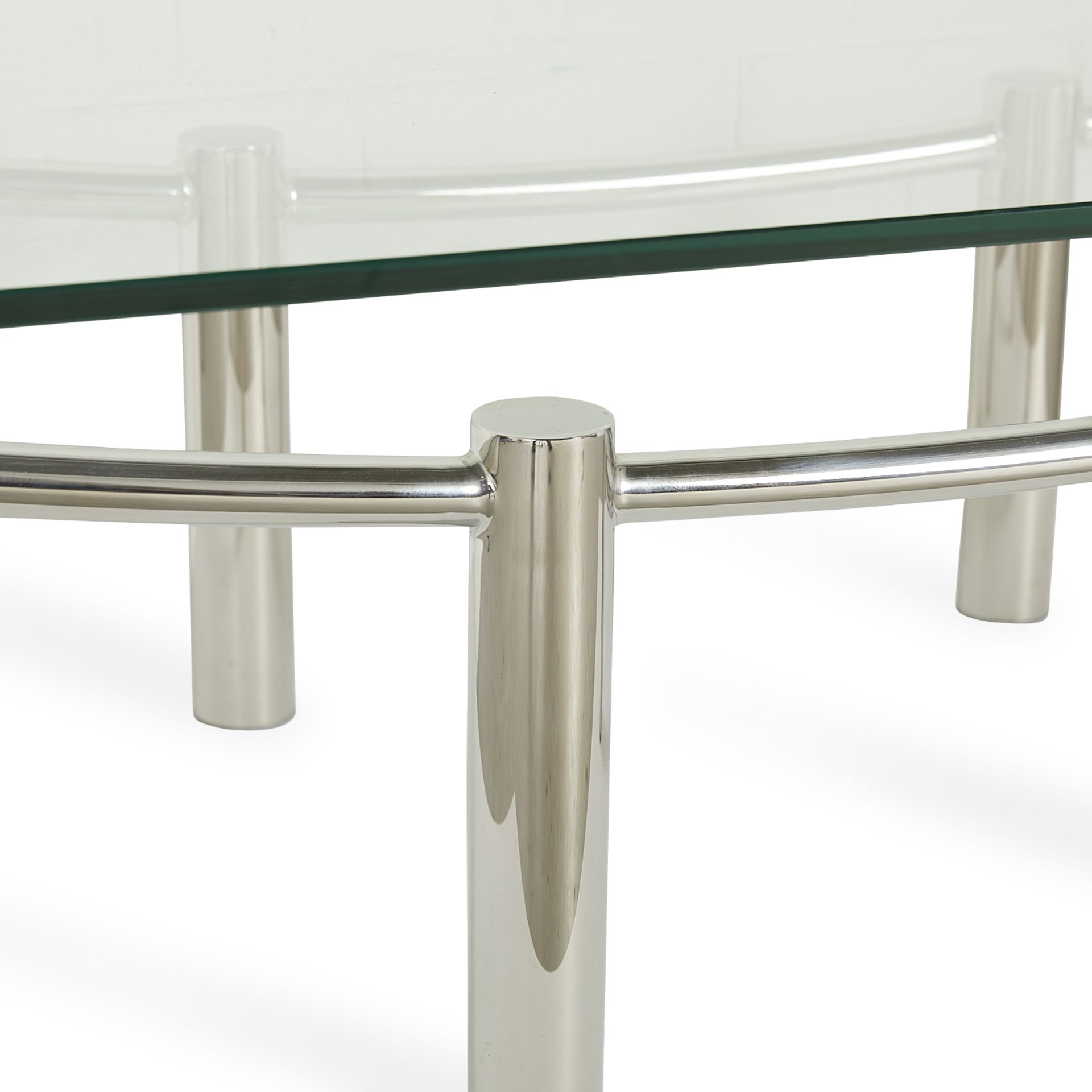 Brueton "Structures" Low Coffee Table w/ Glass Top - Image 7 of 12