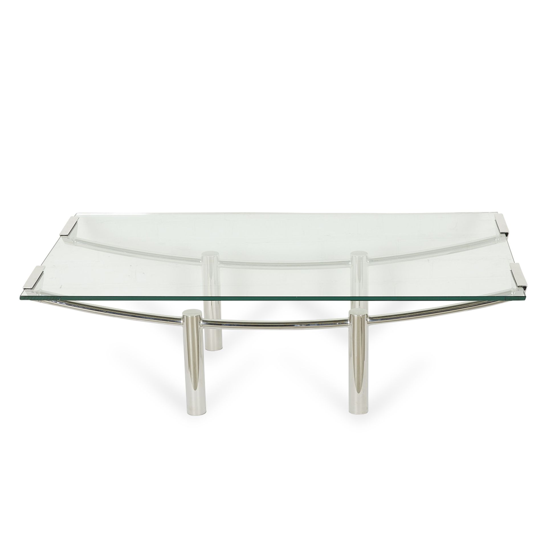 Brueton "Structures" Low Coffee Table w/ Glass Top - Image 10 of 12