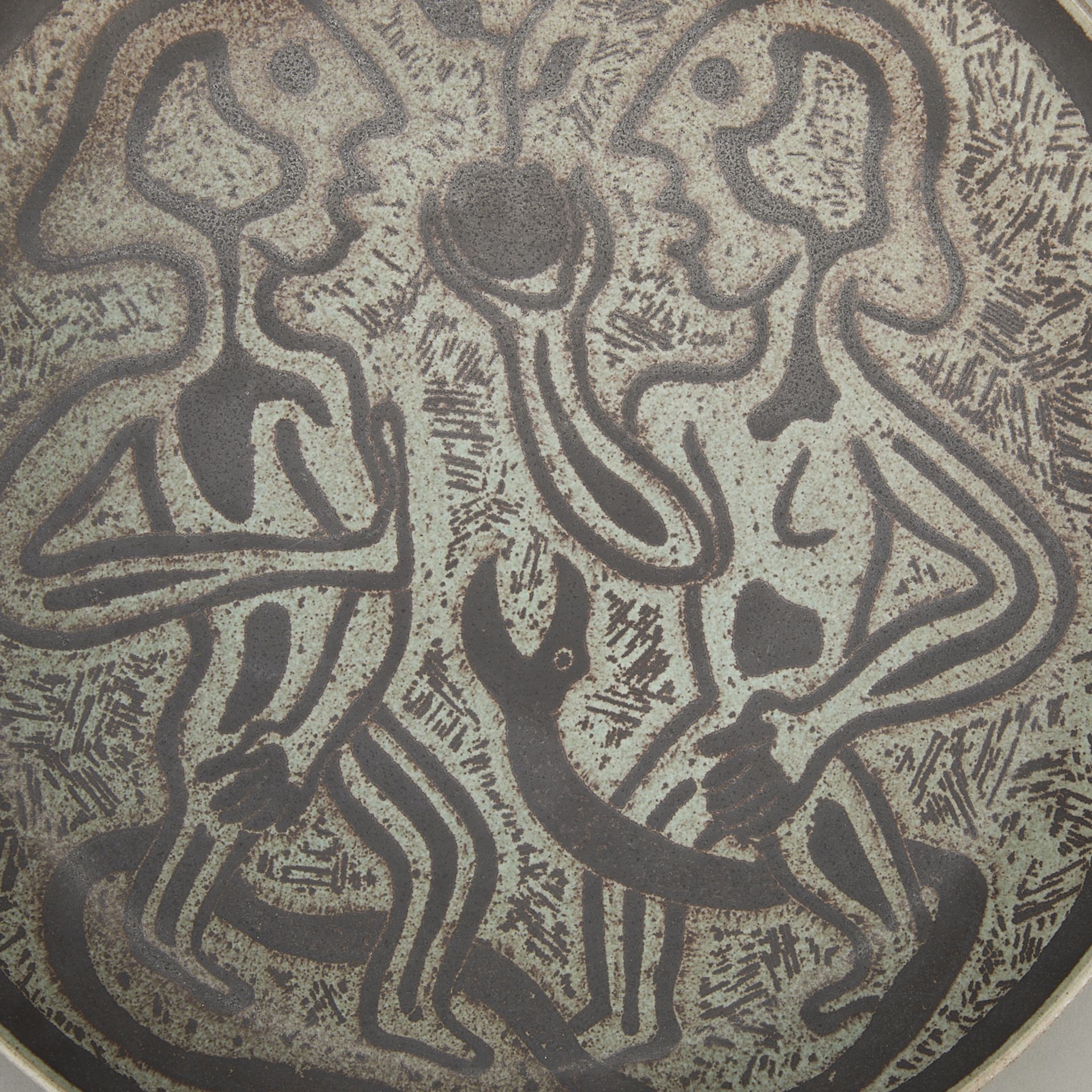 Edwin Scheier Ceramic Plate Adam & Eve 1947 - Image 4 of 9