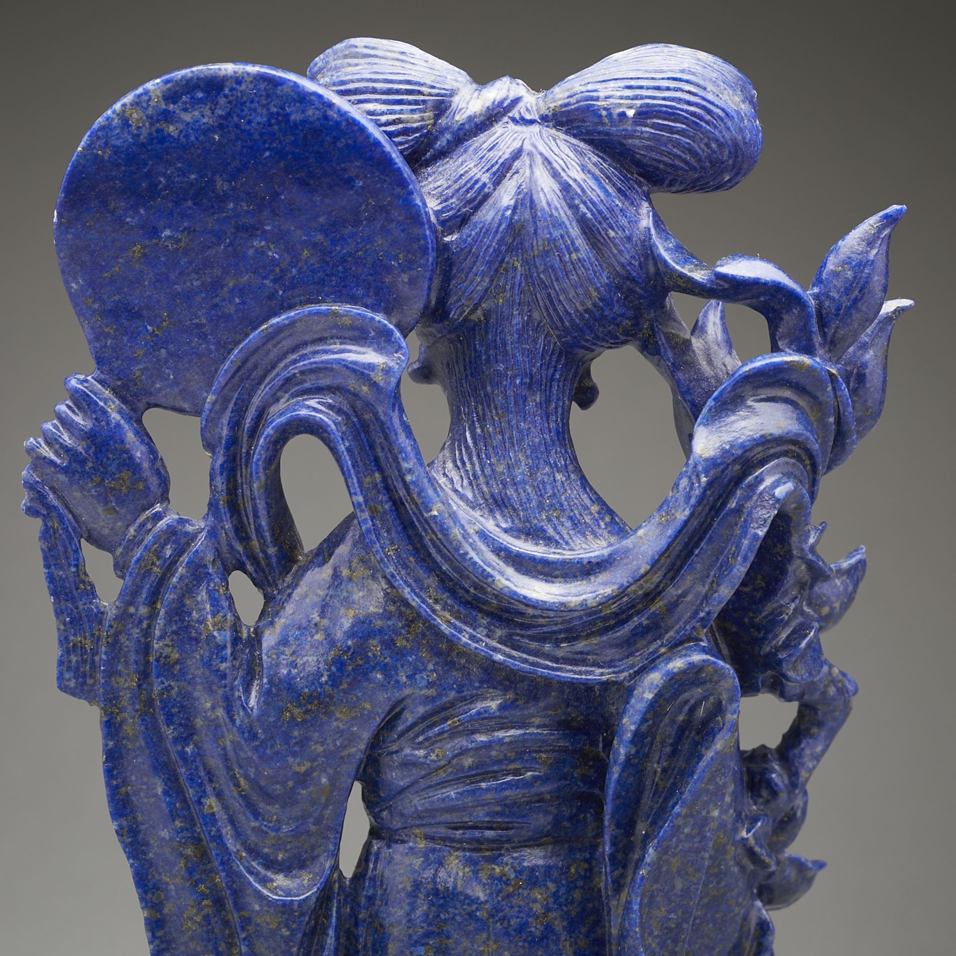 Chinese Carved Lapis Lazuli Chang'e Figure - Image 10 of 10