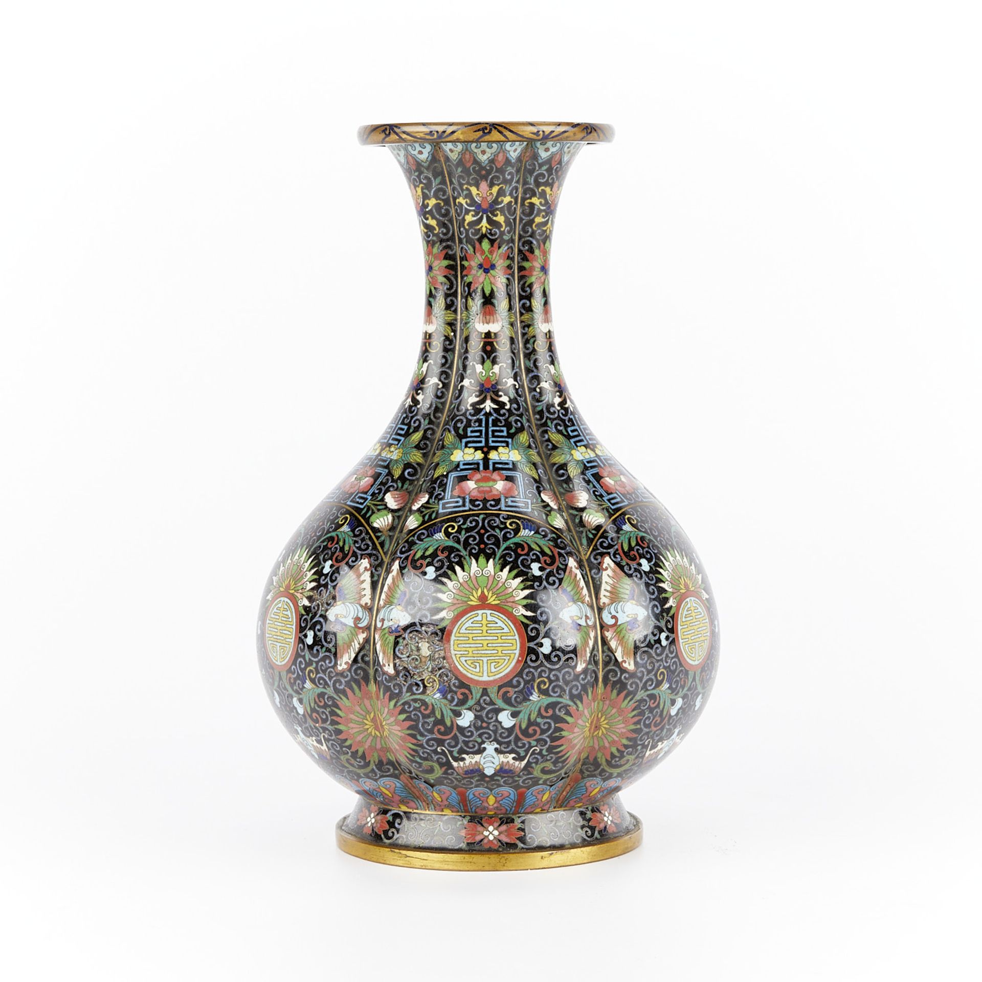 Late Qing Chinese Cloisonne Vase - Bild 3 aus 8