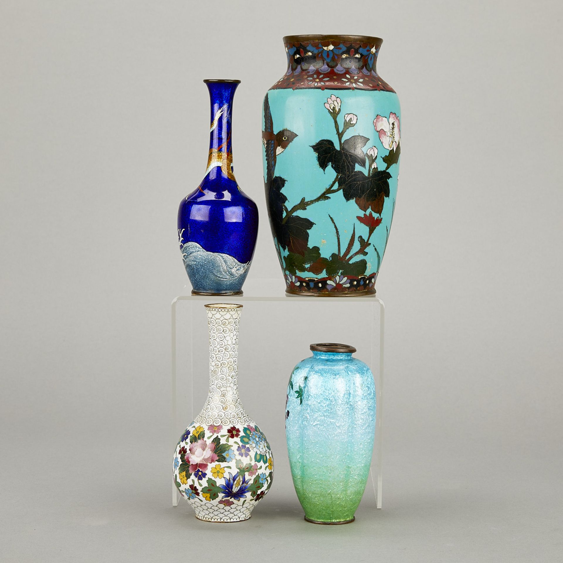4 Antique Japanese Cloisonne Vases - Bild 4 aus 19