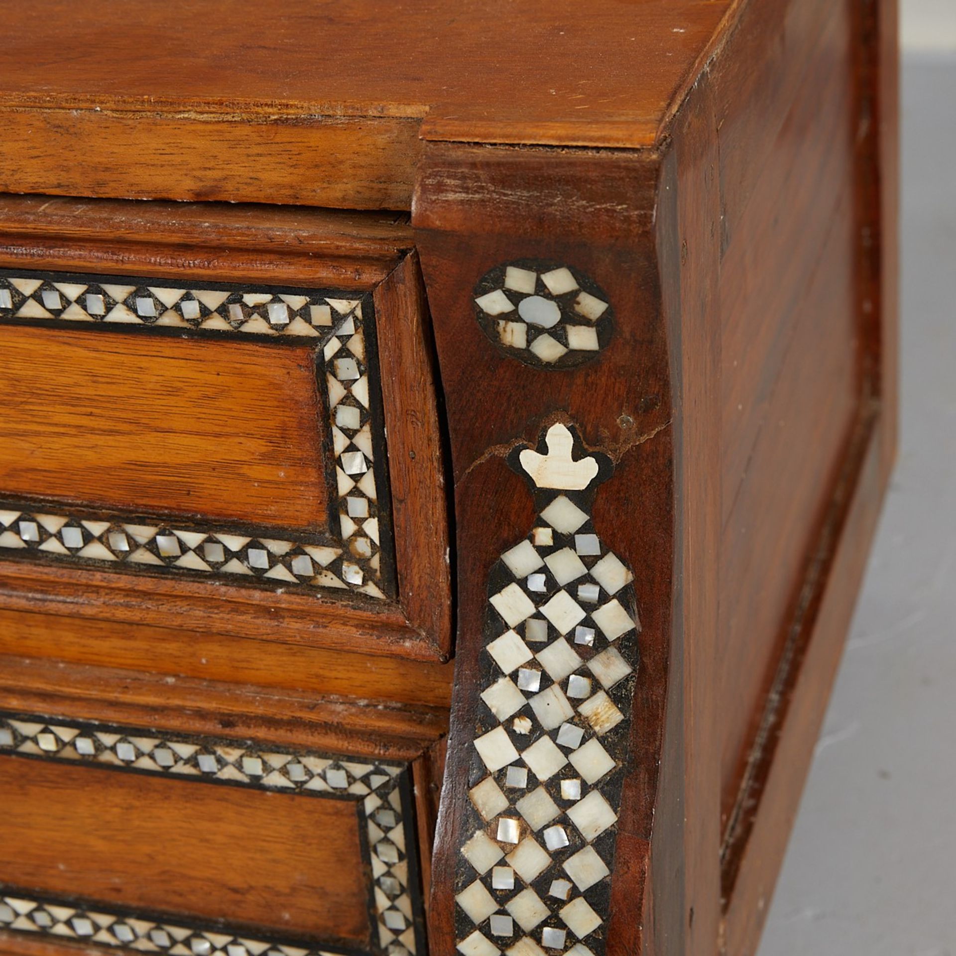 2 Syrian Mother of Pearl Inlaid Wood End Tables - Image 12 of 25