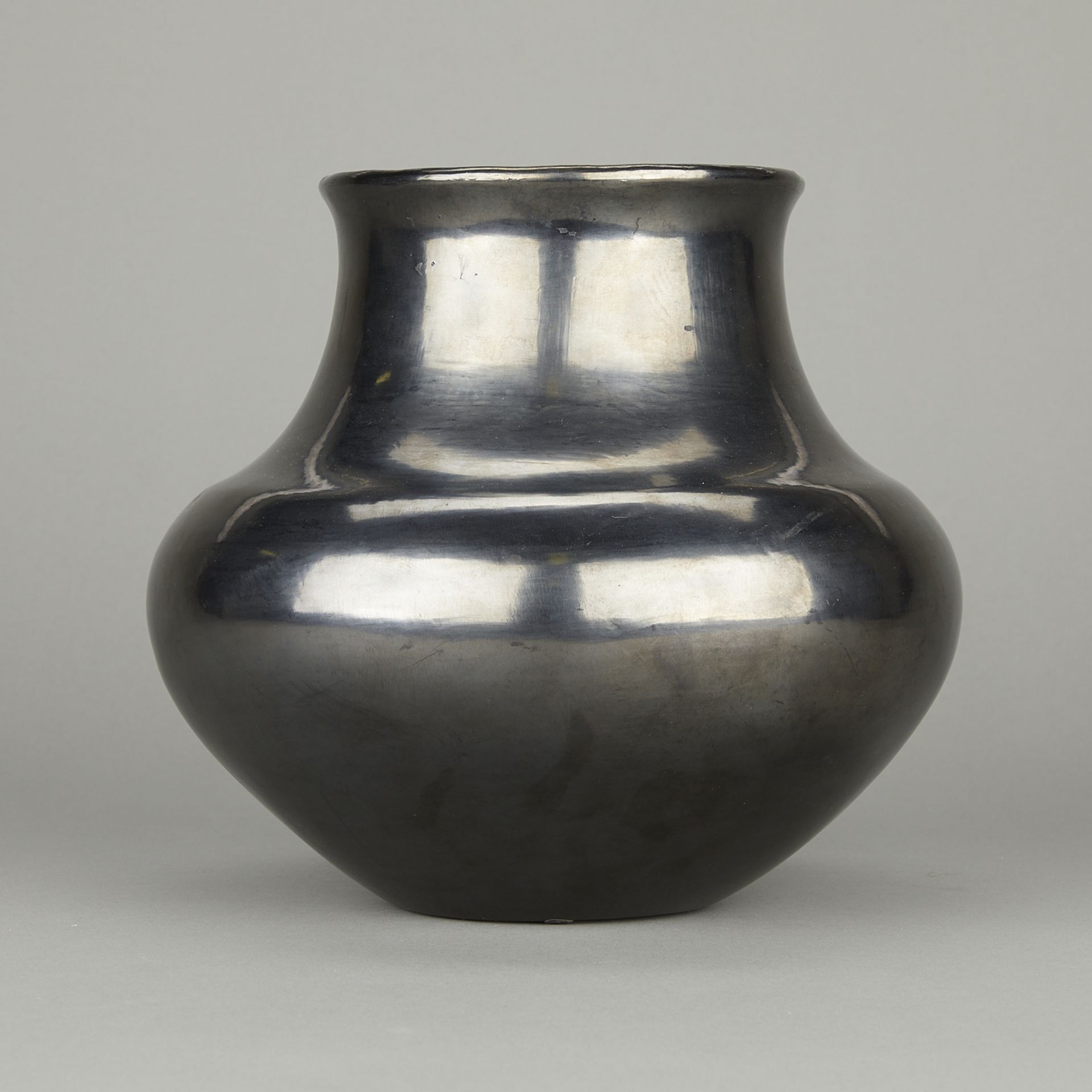 Maria Martinez Blackware Ceramic Olla - Image 3 of 8