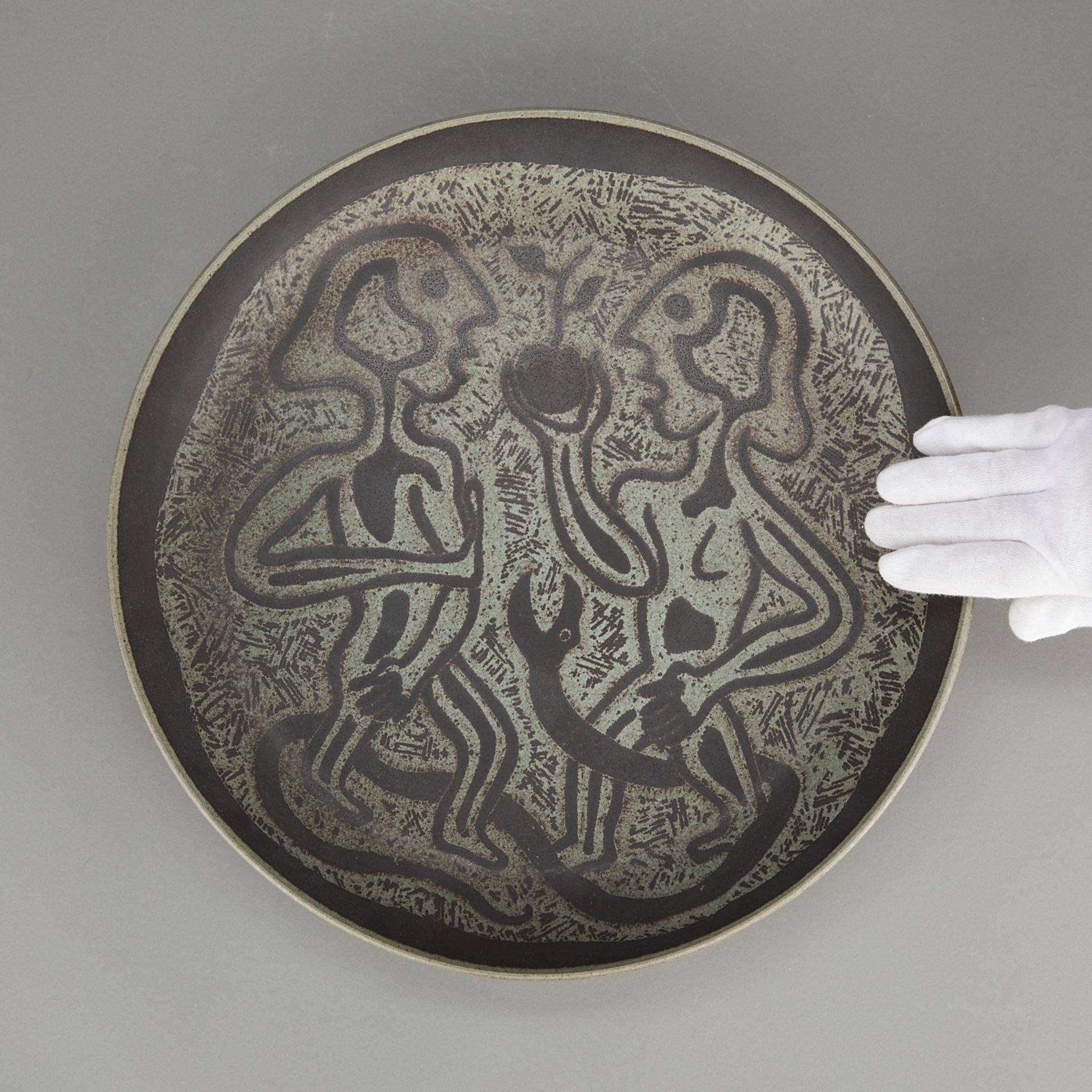 Edwin Scheier Ceramic Plate Adam & Eve 1947