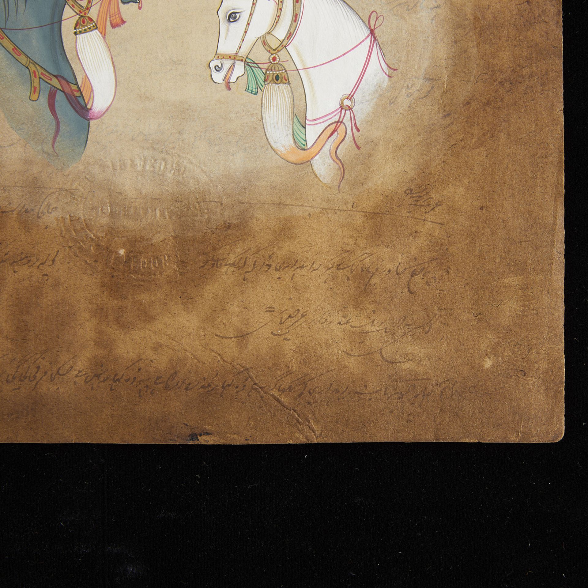 Indian Jaipur Mini Horse Permit Painting - Image 12 of 13