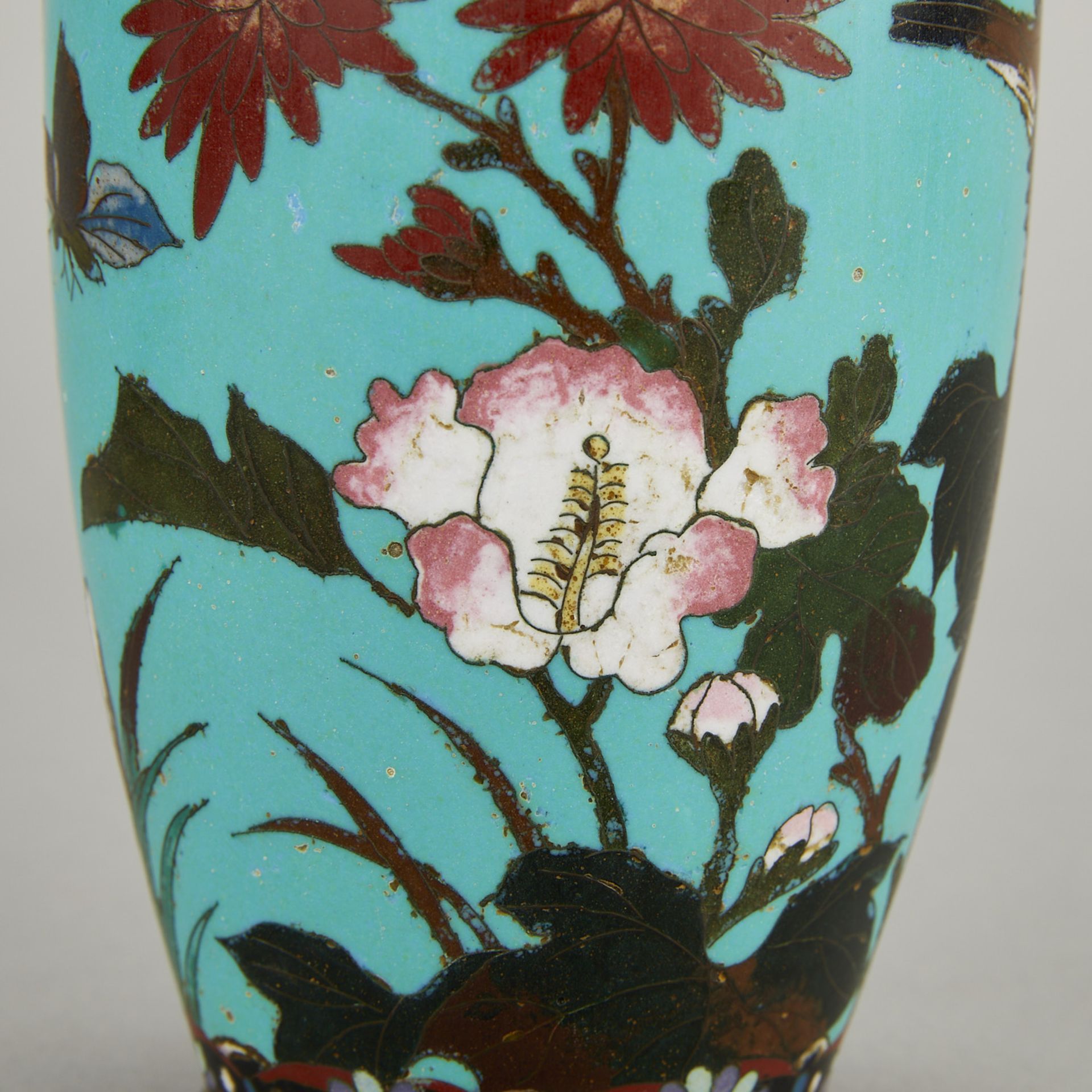4 Antique Japanese Cloisonne Vases - Bild 14 aus 19