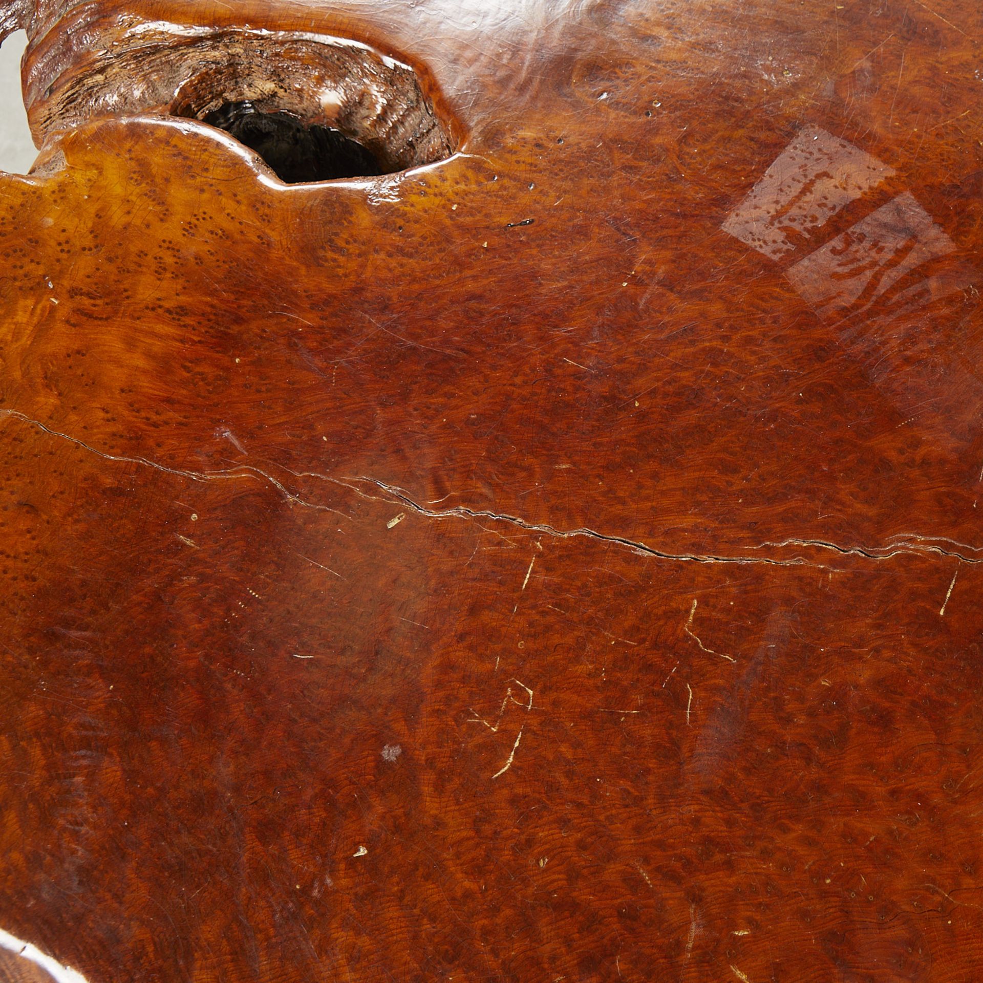 Vintage Redwood Burl Coffee Table - Image 8 of 10