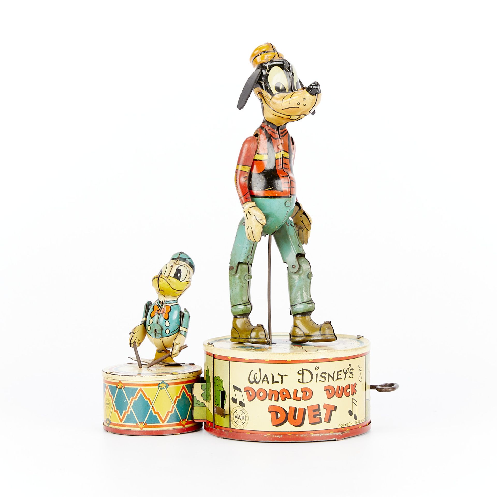 Marx "Disney's Donald Duck Duet" Tin Wind-up Toy