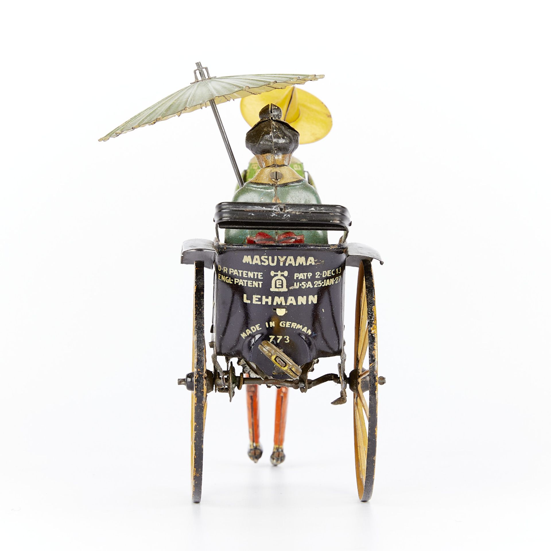 Lehmann "Masuyama" Wind-up Tin Rickshaw Toy - Bild 6 aus 10