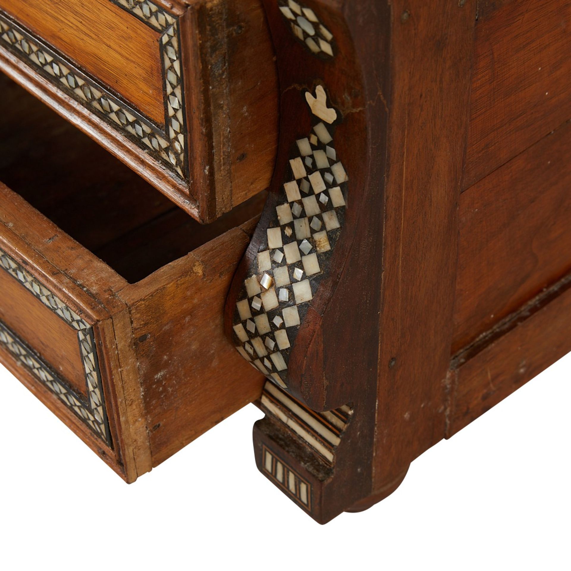 2 Syrian Mother of Pearl Inlaid Wood End Tables - Image 24 of 25