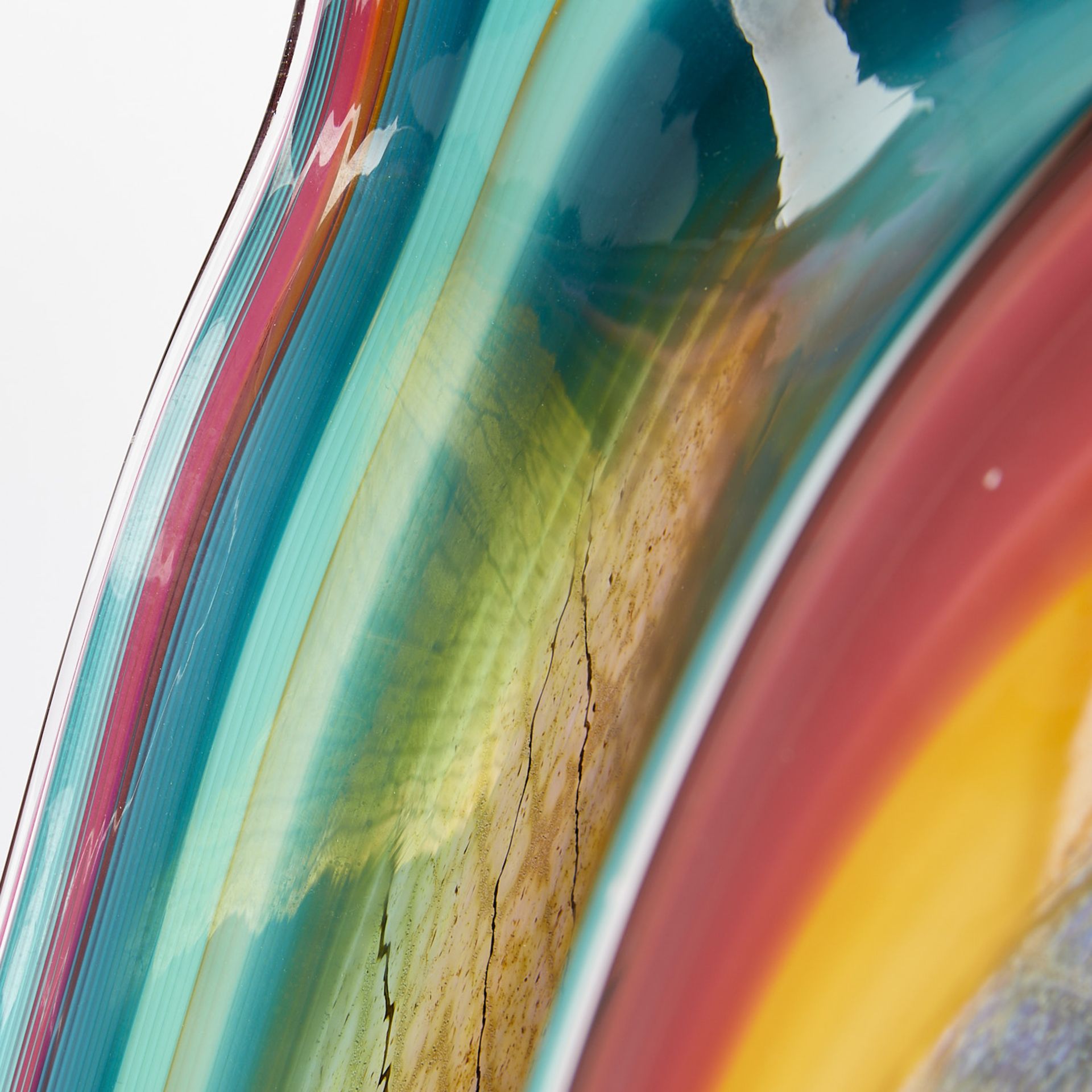 Chris Hawthorne Folded Fan Glass Vessel - Image 15 of 17