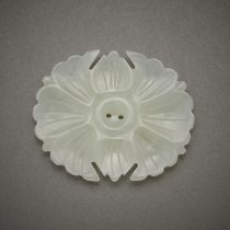 Carved Chinese Pale Jade Toggle