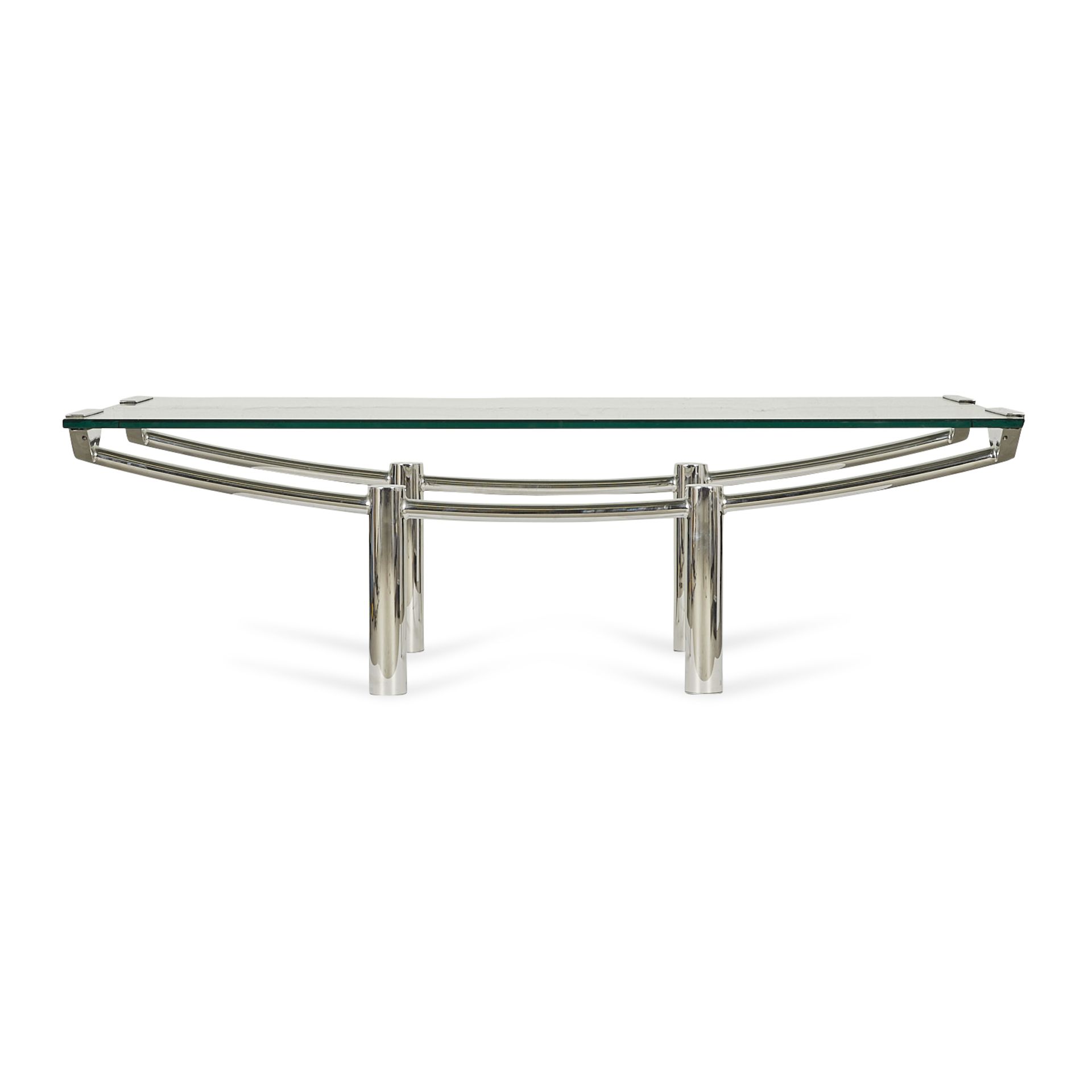 Brueton "Structures" Low Coffee Table w/ Glass Top - Image 5 of 12