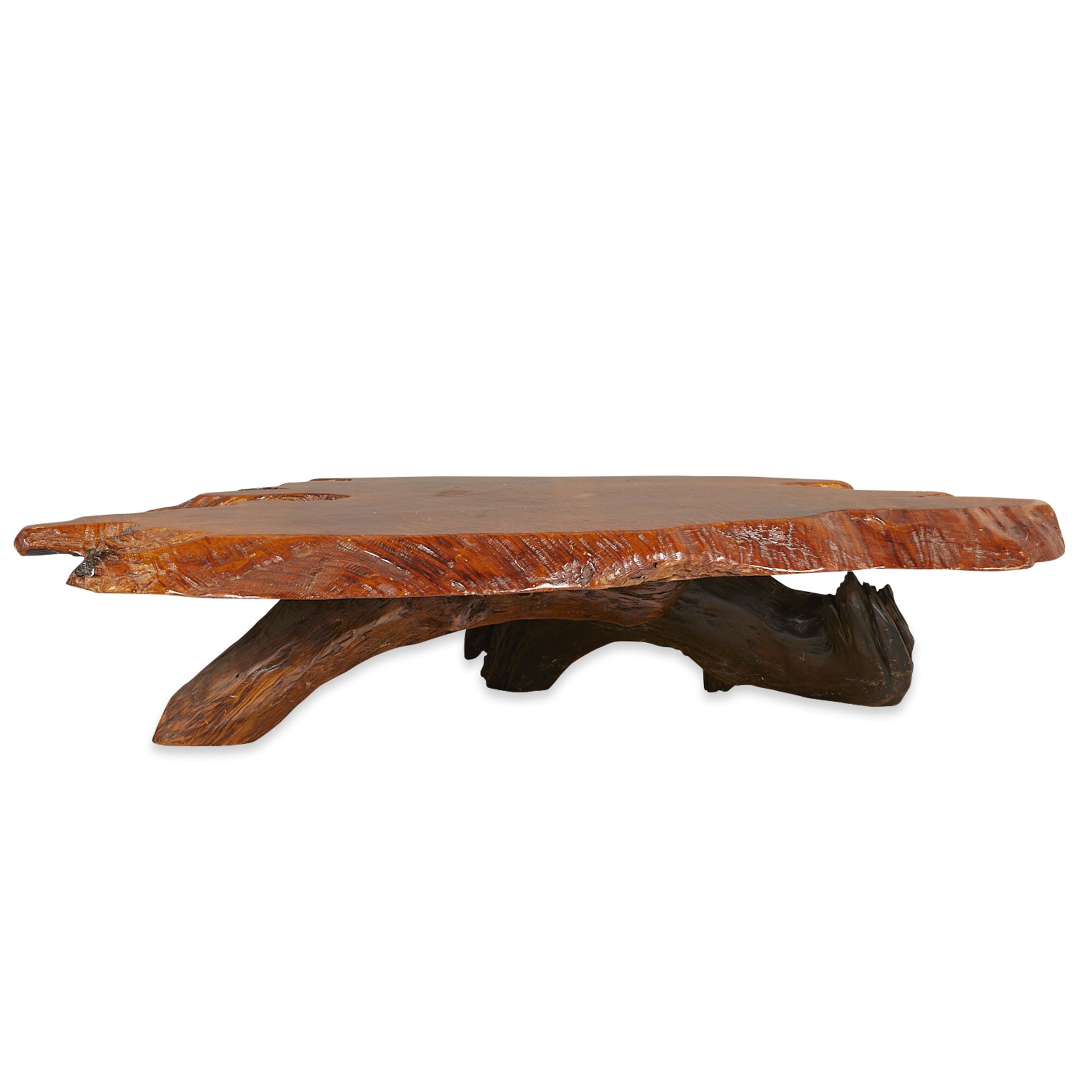 Vintage Redwood Burl Coffee Table - Image 3 of 10