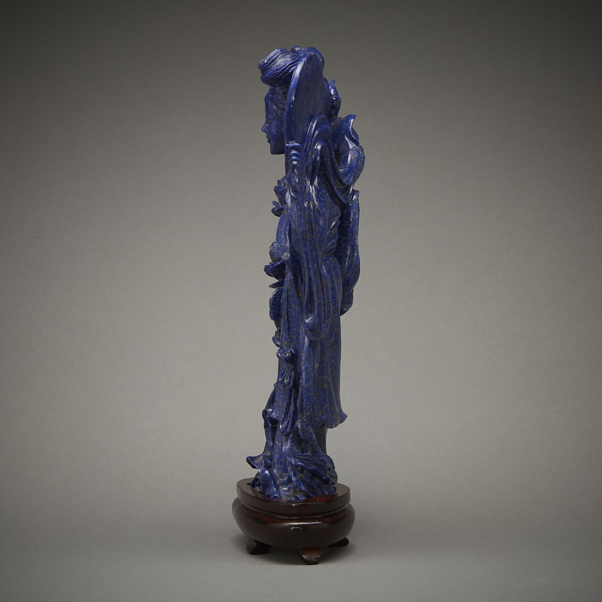 Chinese Carved Lapis Lazuli Chang'e Figure - Image 3 of 10