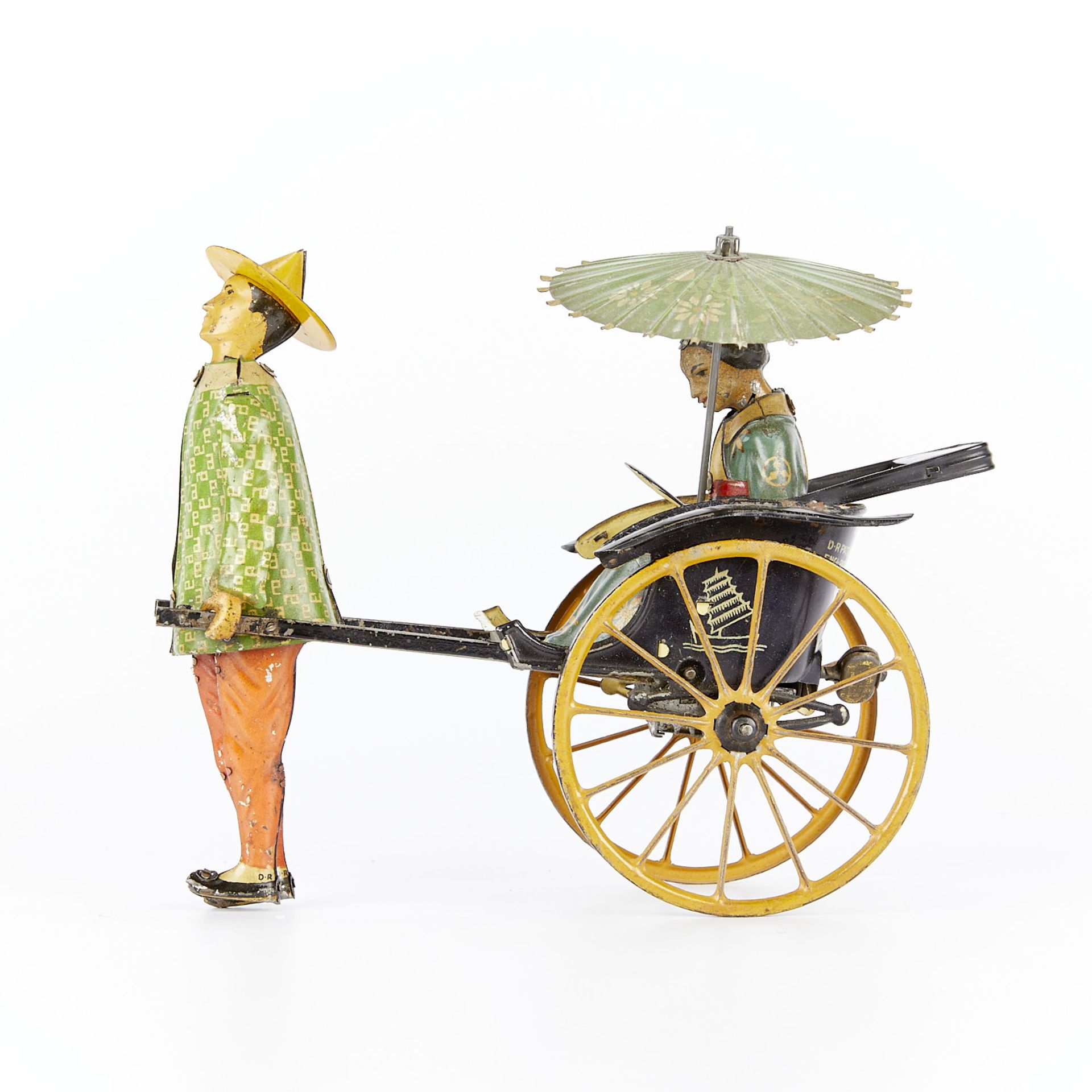 Lehmann "Masuyama" Wind-up Tin Rickshaw Toy - Bild 5 aus 10