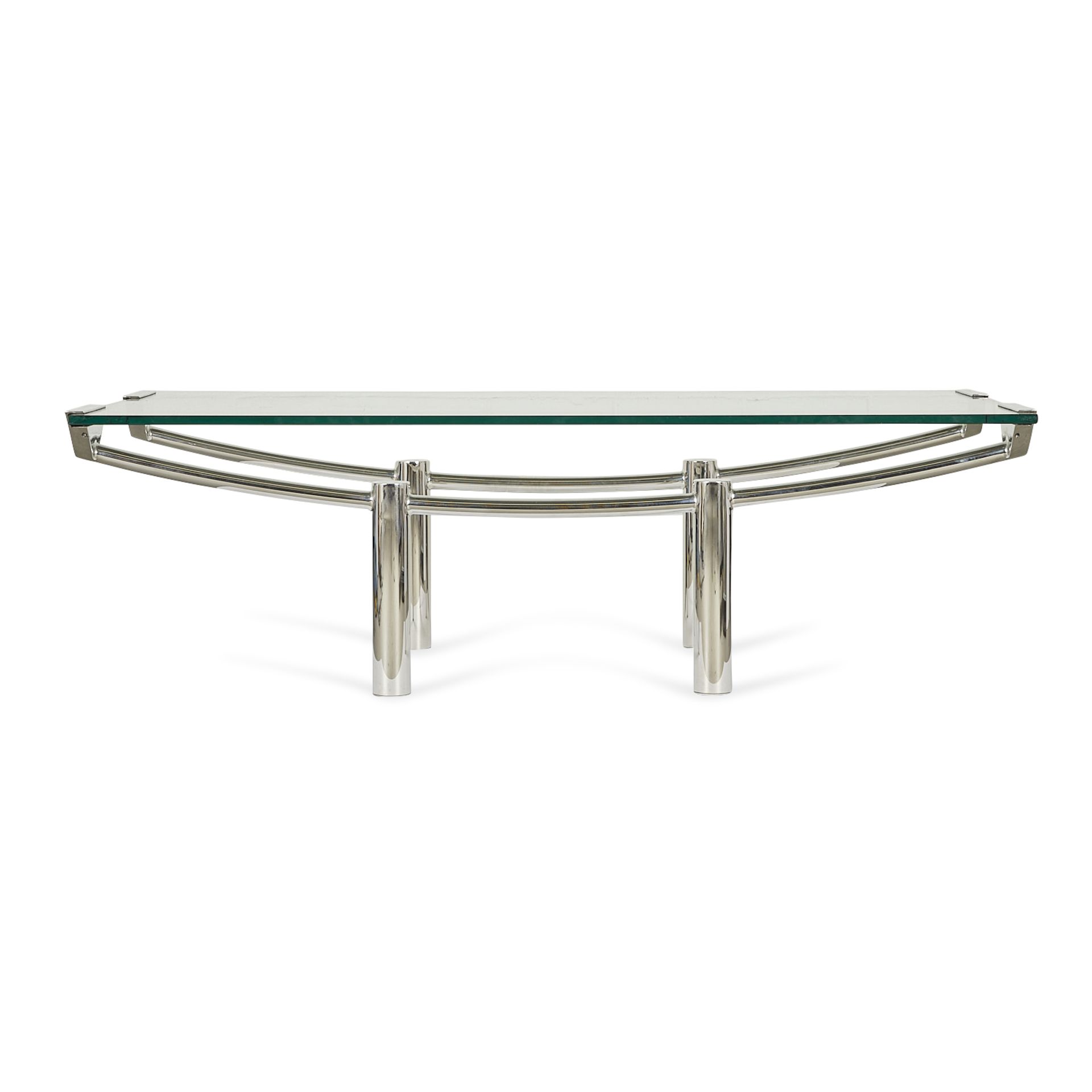 Brueton "Structures" Low Coffee Table w/ Glass Top - Image 3 of 12