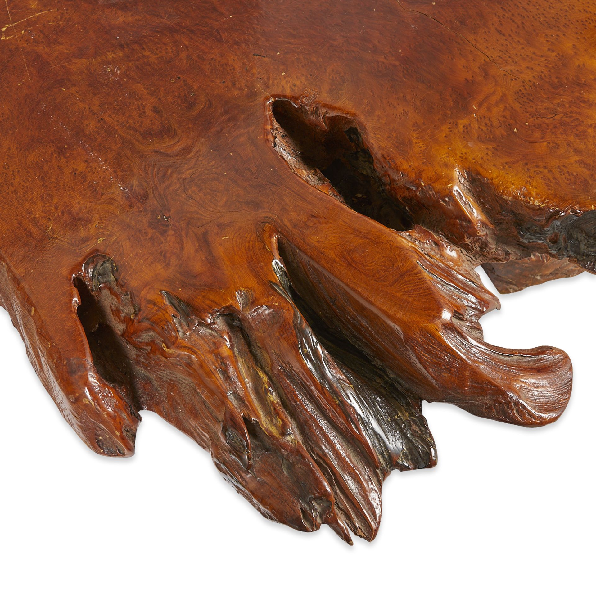 Vintage Redwood Burl Coffee Table - Image 2 of 10