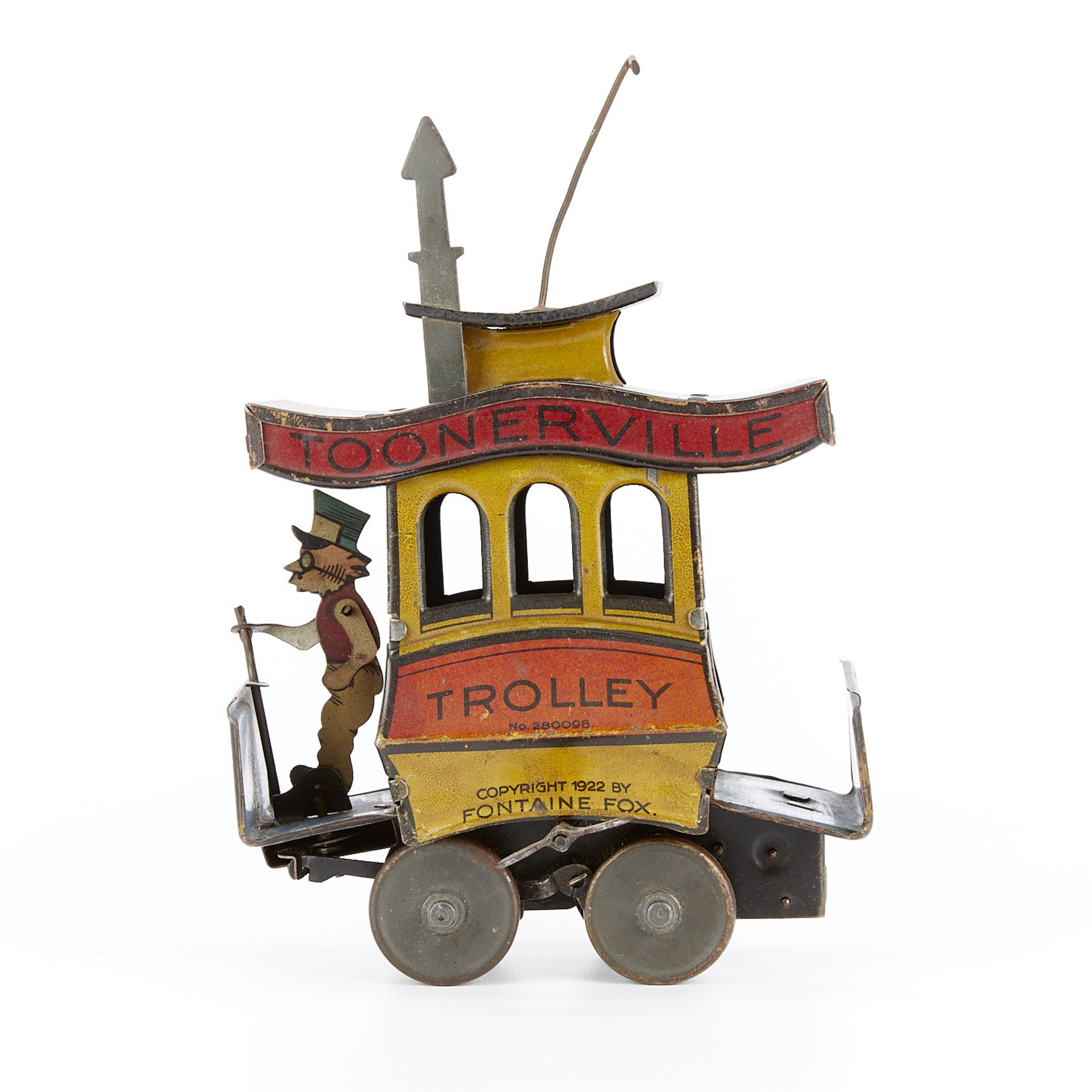 Fontaine Fox German Toonerville Trolley Tin Toy - Image 3 of 10