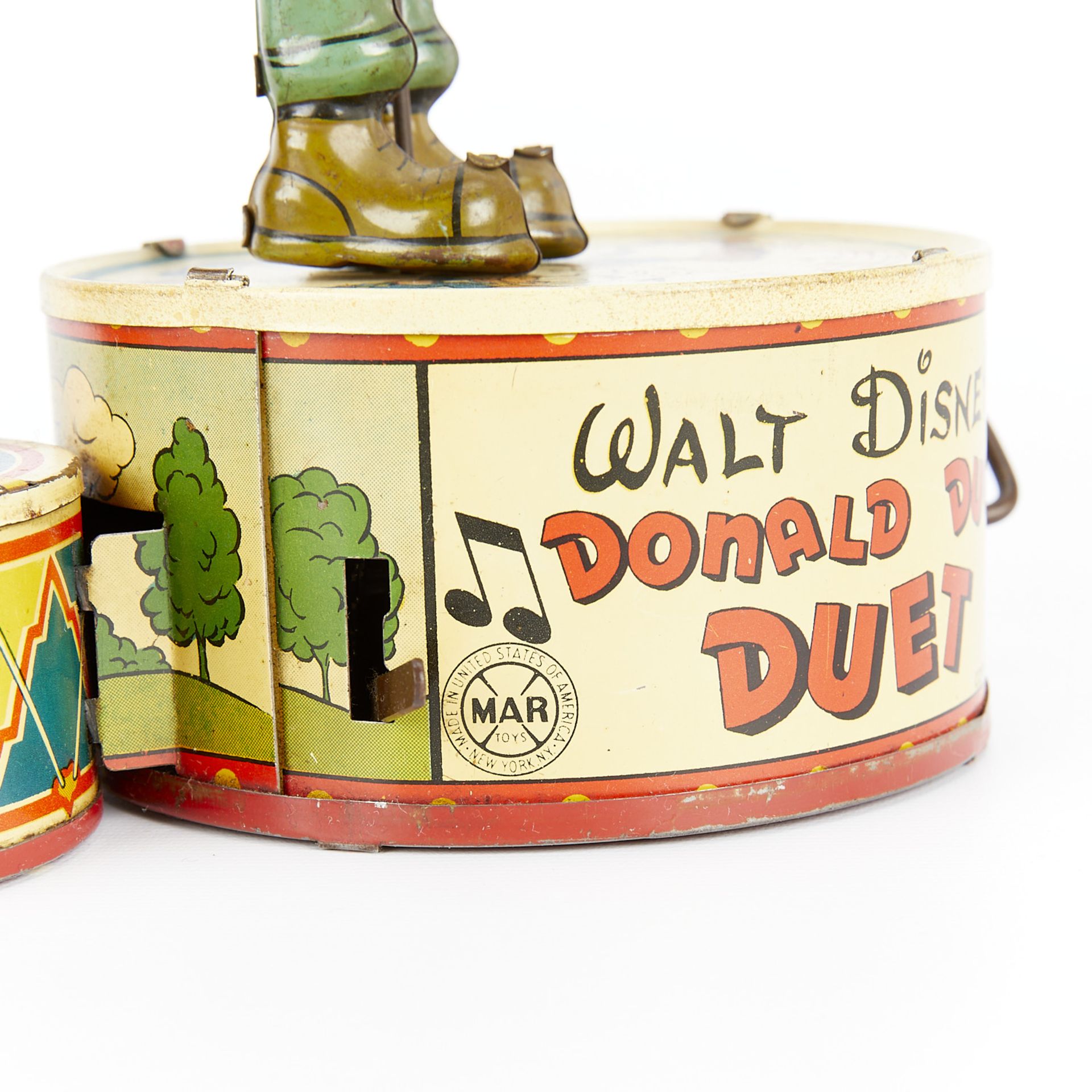 Marx "Disney's Donald Duck Duet" Tin Wind-up Toy - Image 11 of 11