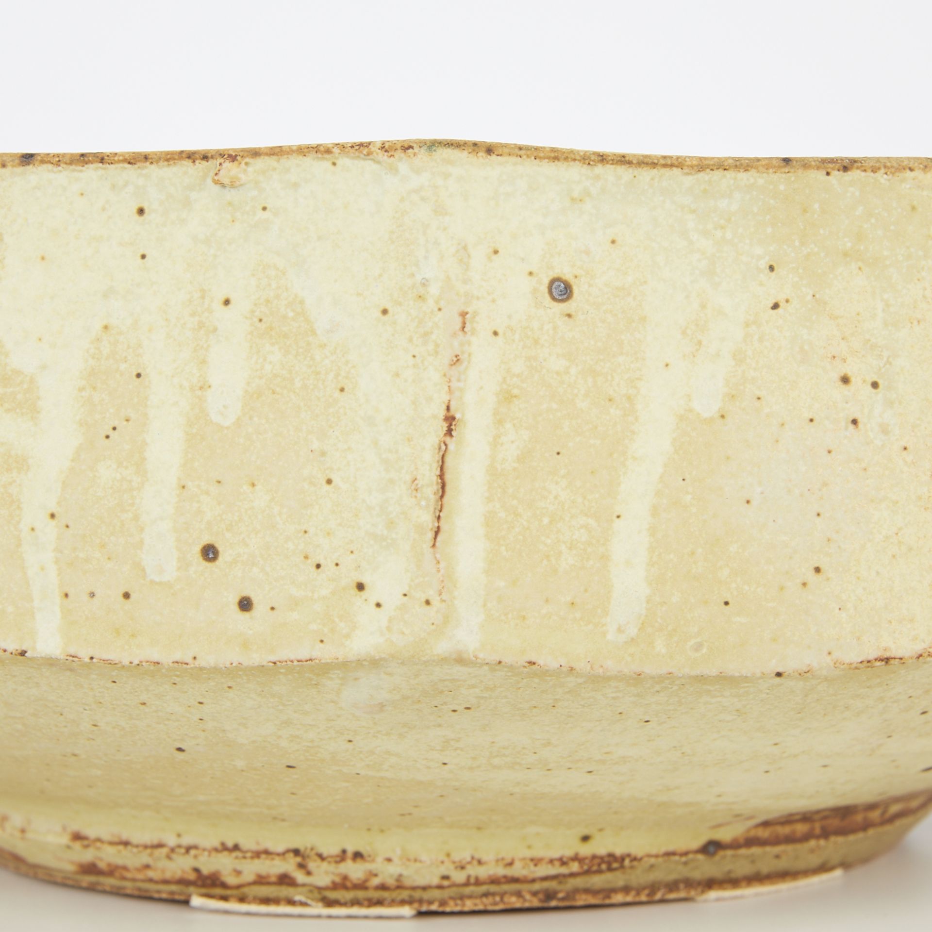 Lrg Warren MacKenzie Ceramic Bowl - Double Stamped - Image 8 of 11