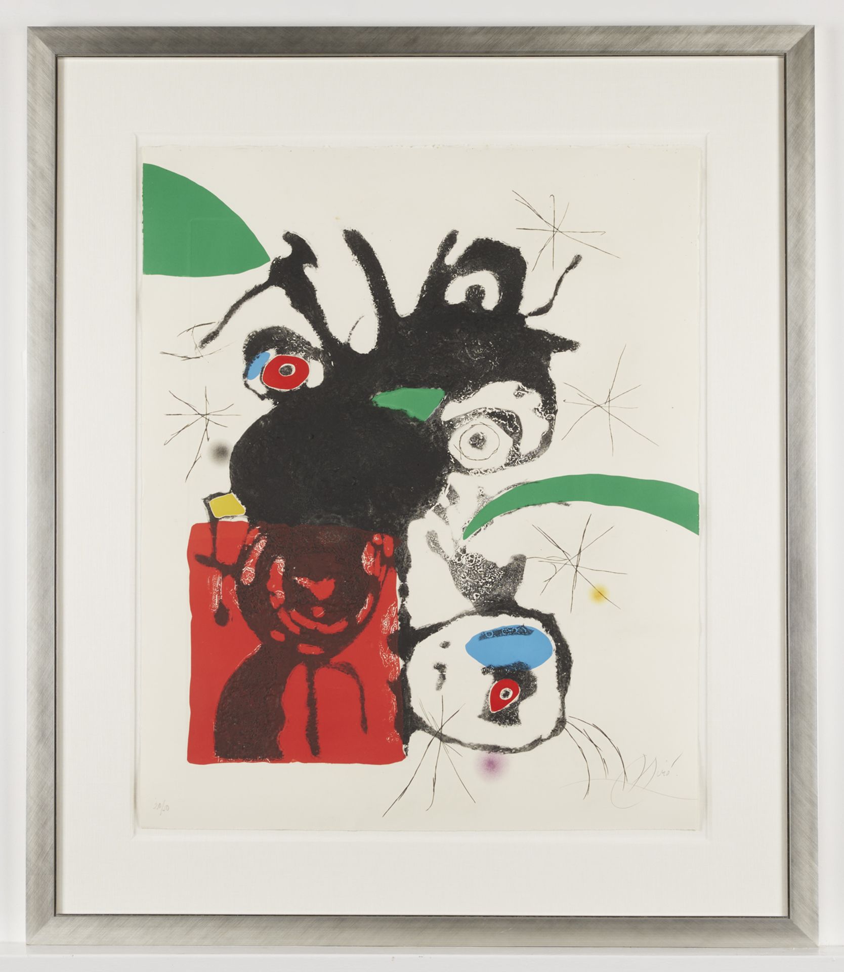 Joan Miro "Espriu" Print Plate V 1974 - Image 3 of 8