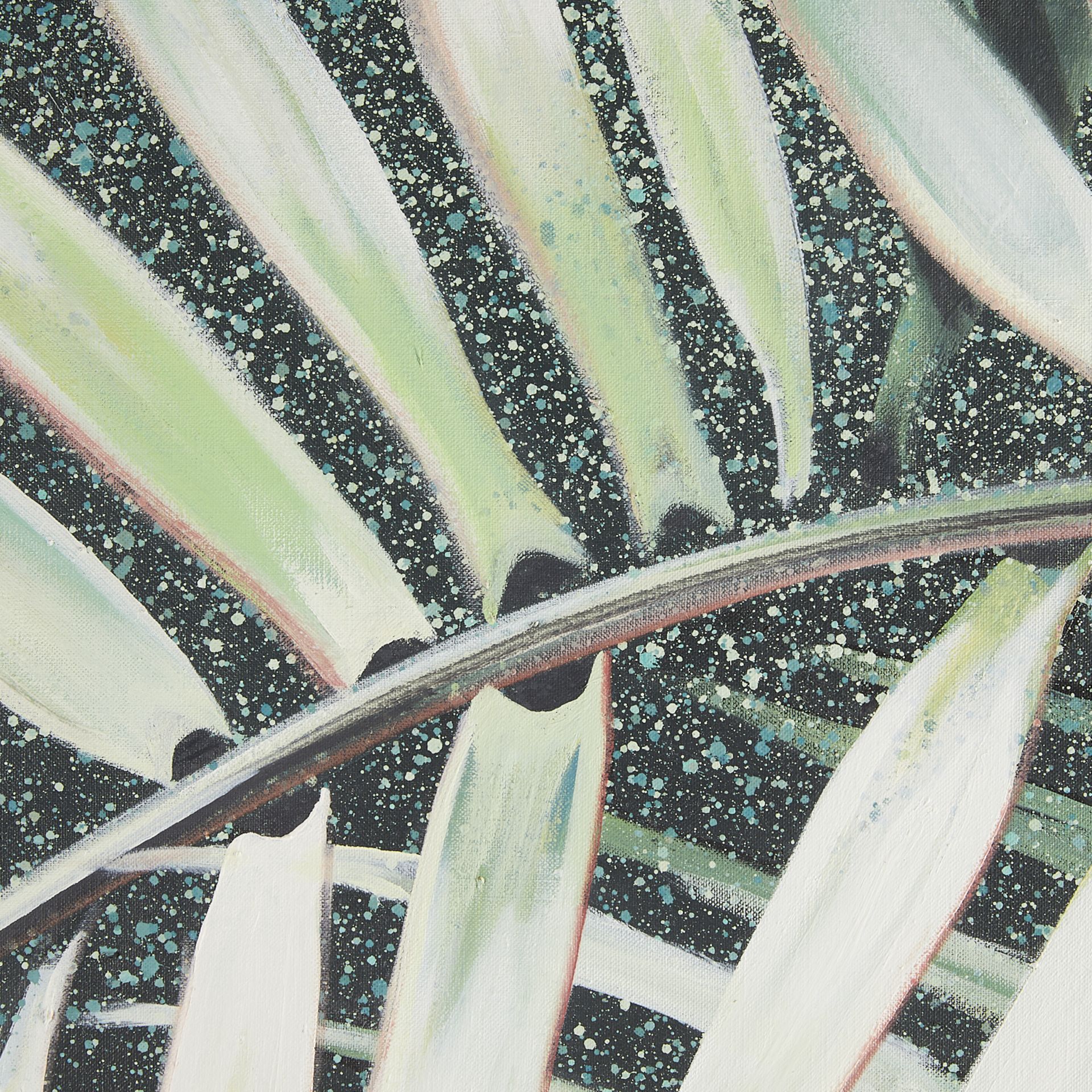 Lowell Nesbitt "Jungle Lily" Oil on Canvas 1987 - Image 4 of 6