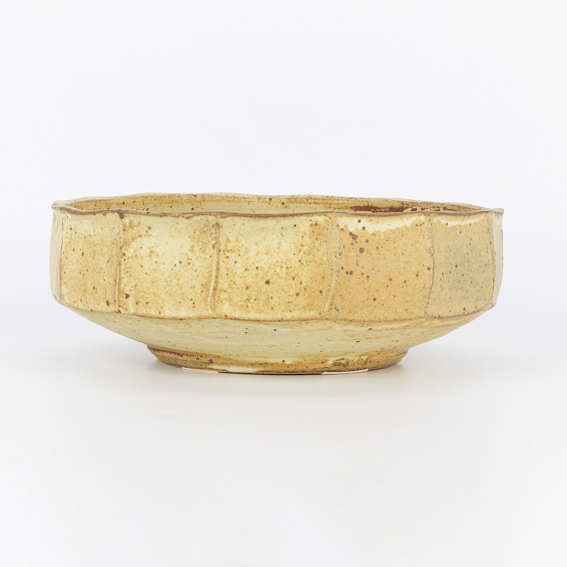 Lrg Warren MacKenzie Ceramic Bowl - Double Stamped - Image 4 of 11