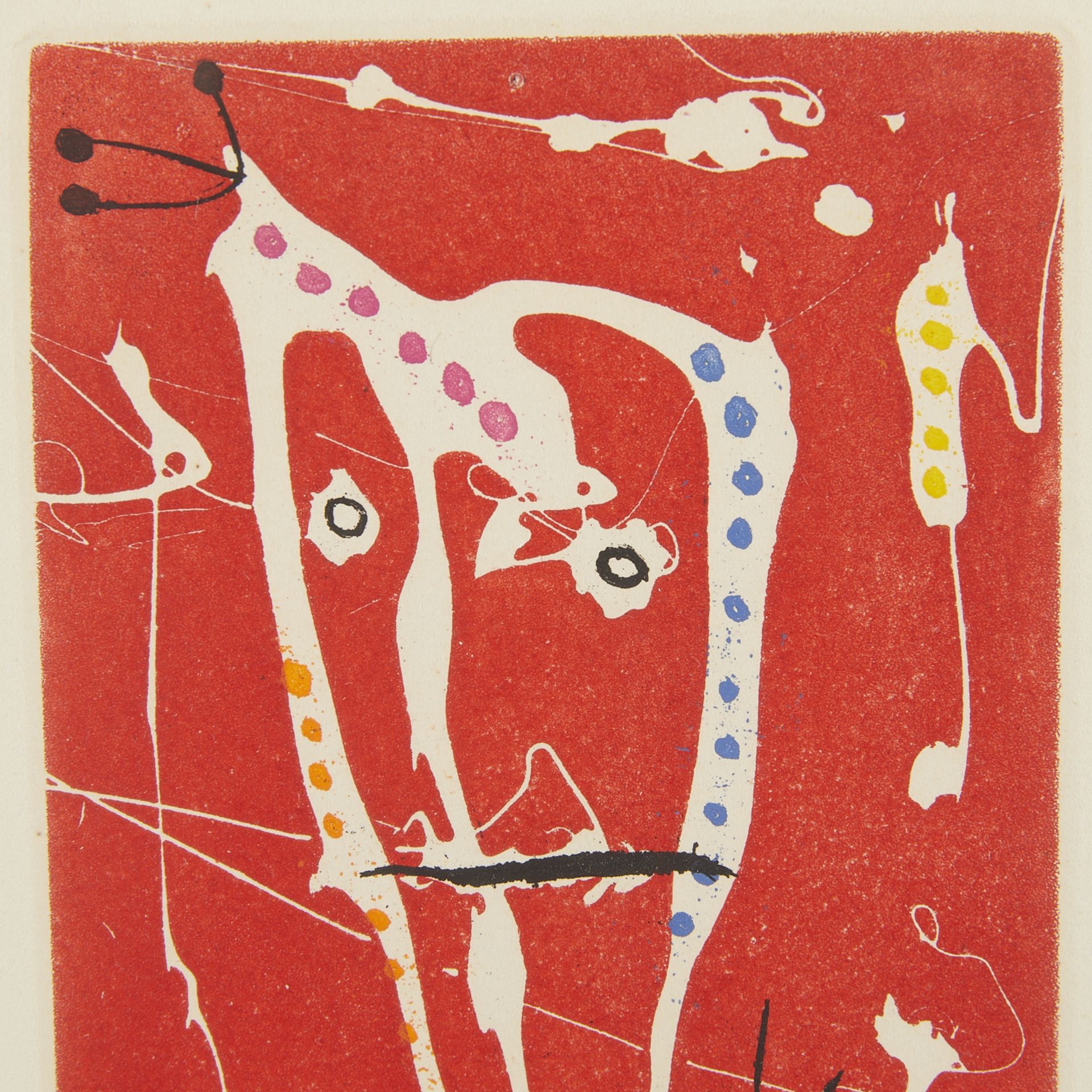 Joan Miro "Les Brisants (Red)" Print 1958 - Bild 4 aus 7