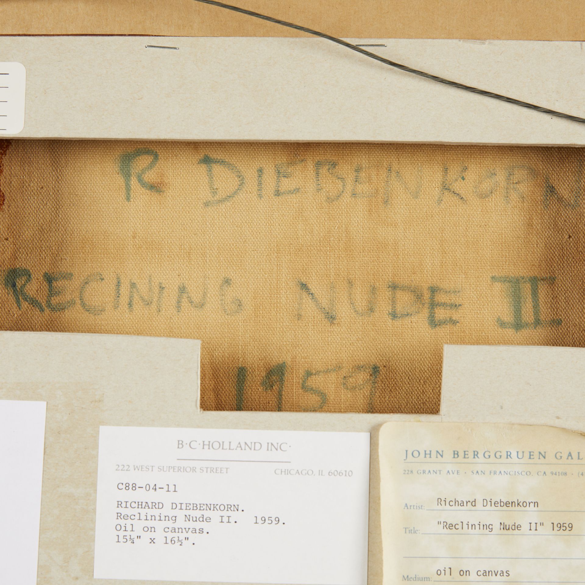 Richard Diebenkorn "Reclining Nude II" Painting - Image 13 of 13
