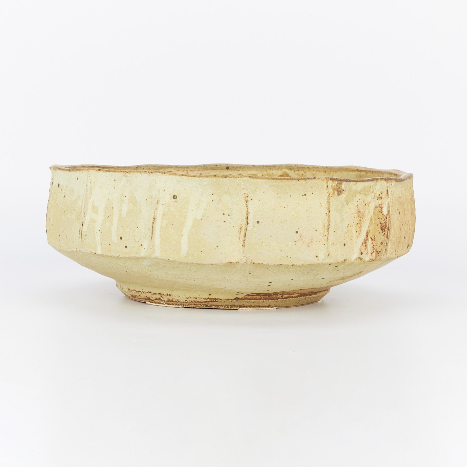 Lrg Warren MacKenzie Ceramic Bowl - Double Stamped - Image 6 of 11
