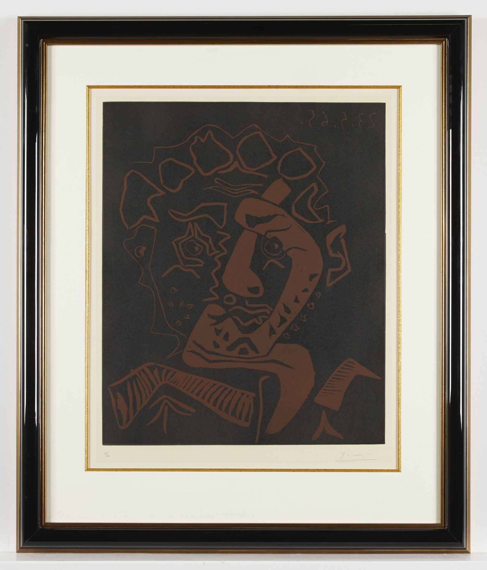 Pablo Picasso "Le Danseur" Linocut 1965 - Image 3 of 8