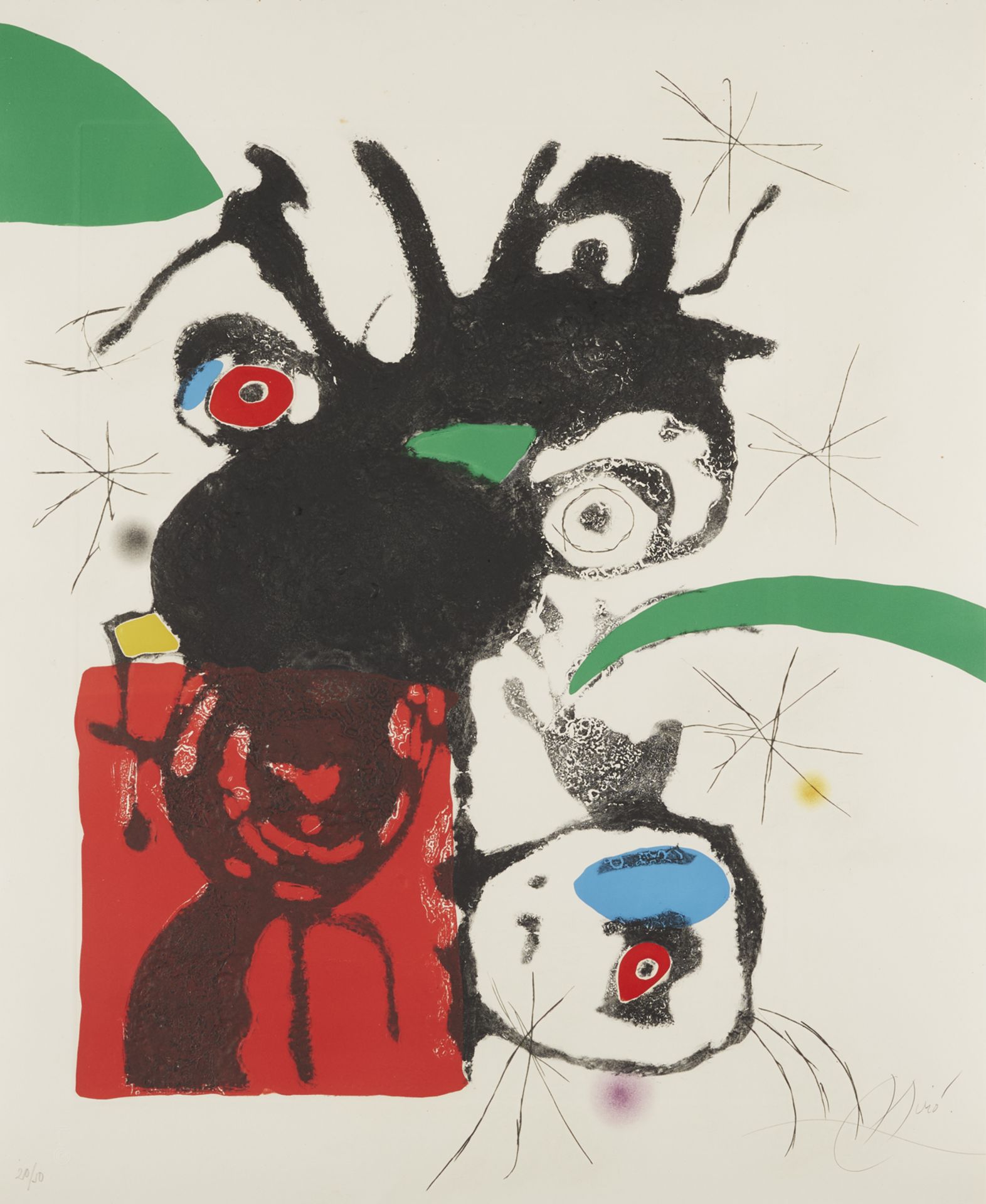 Joan Miro "Espriu" Print Plate V 1974
