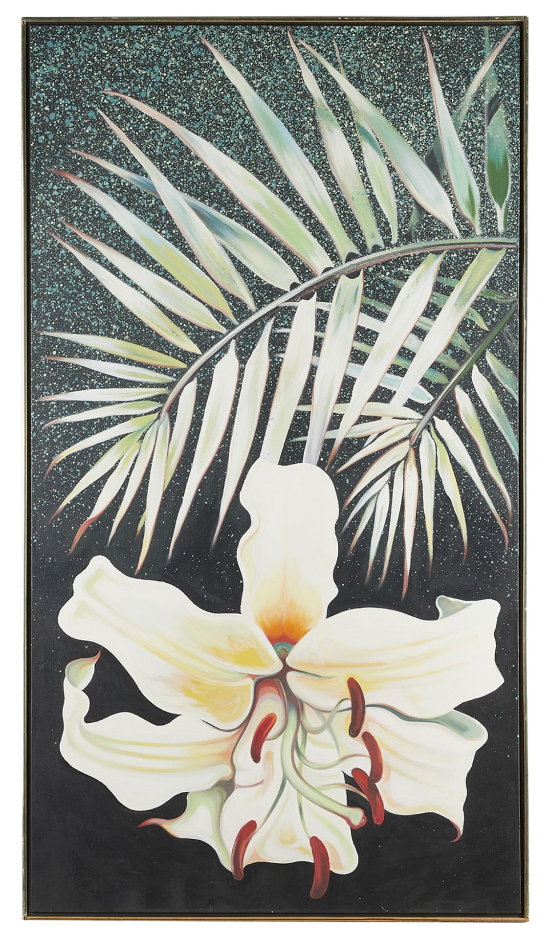 Lowell Nesbitt "Jungle Lily" Oil on Canvas 1987 - Image 3 of 6